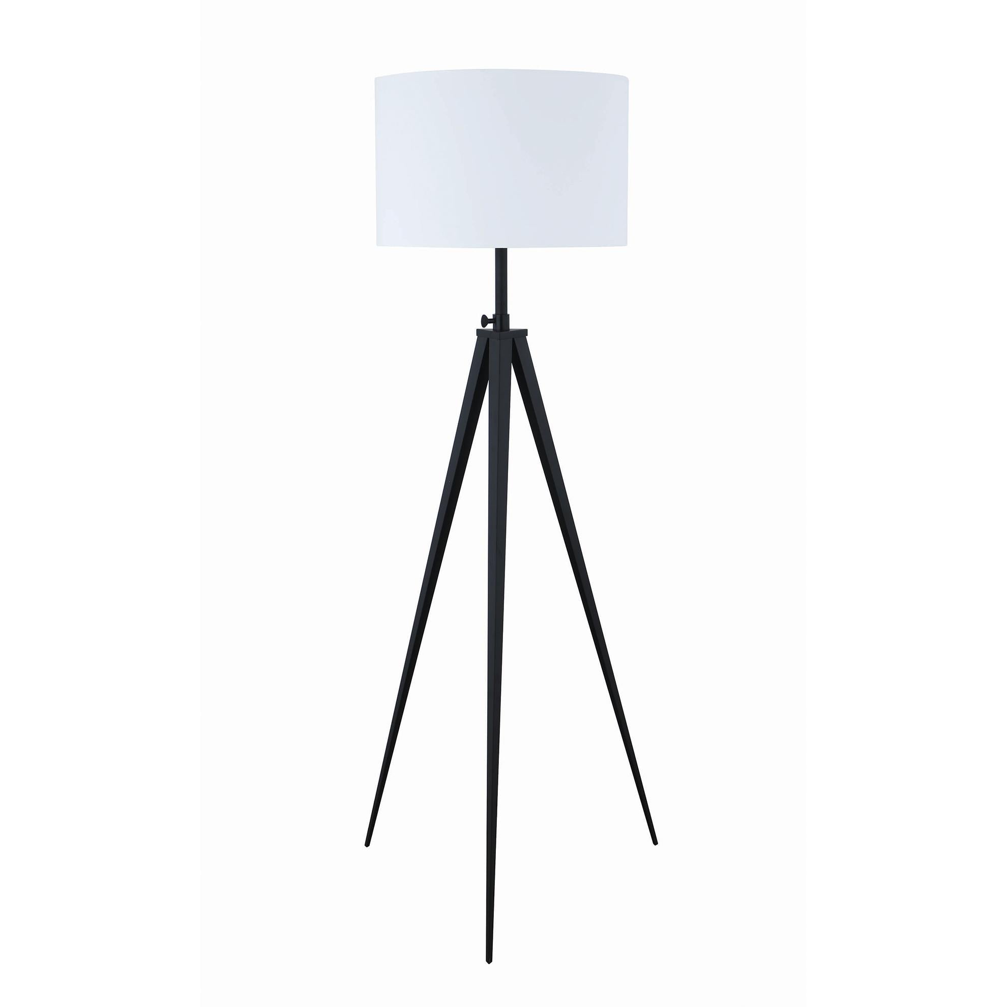 Coaster Furniture Harrington 920074 60-inch Drum Shade Metal Tripod Floor Lamp - Black - Image 1