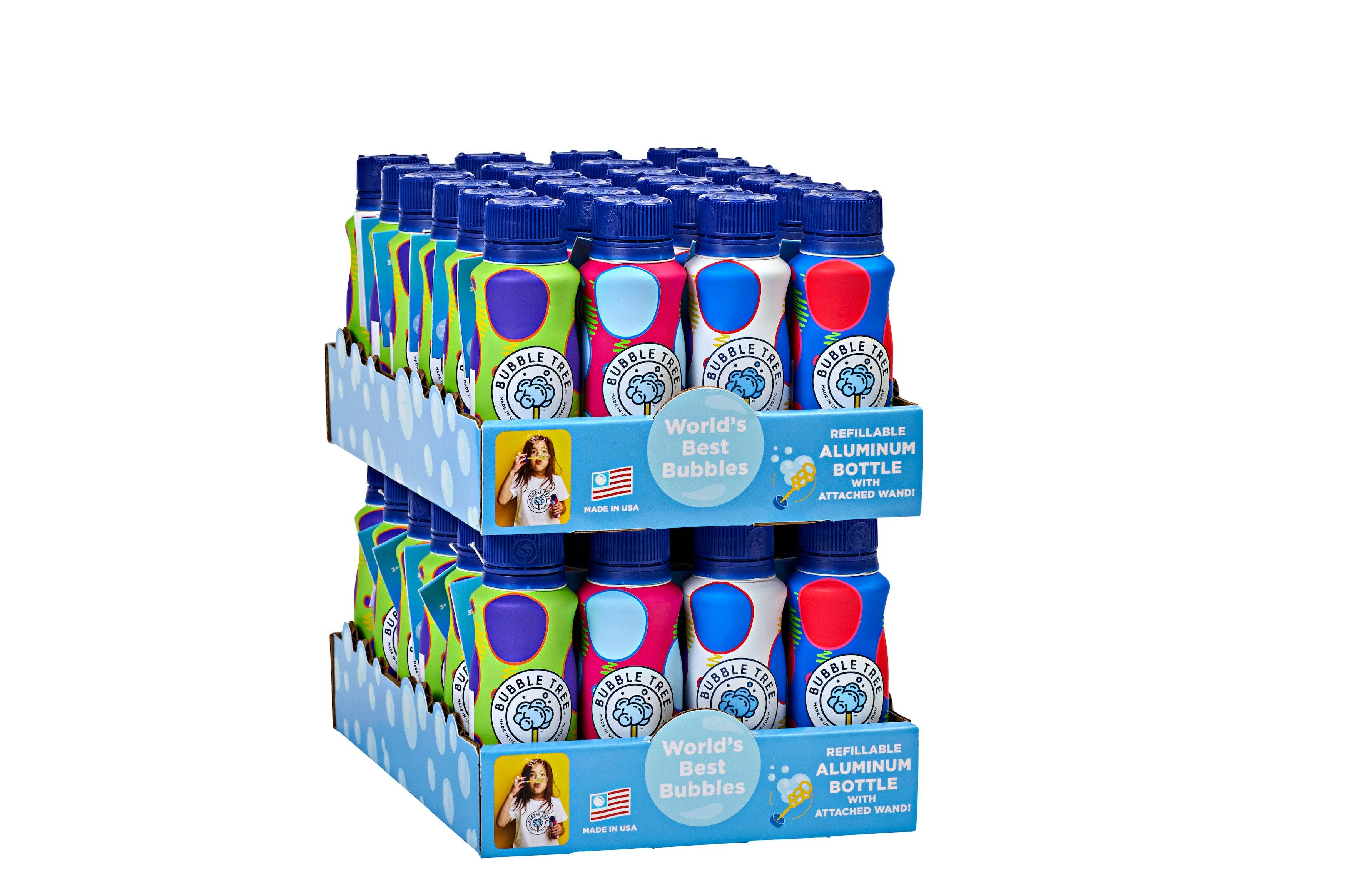 Bubble Tree 4 FL. Oz. Aluminum Bubble Bottle & Wand - Image 2