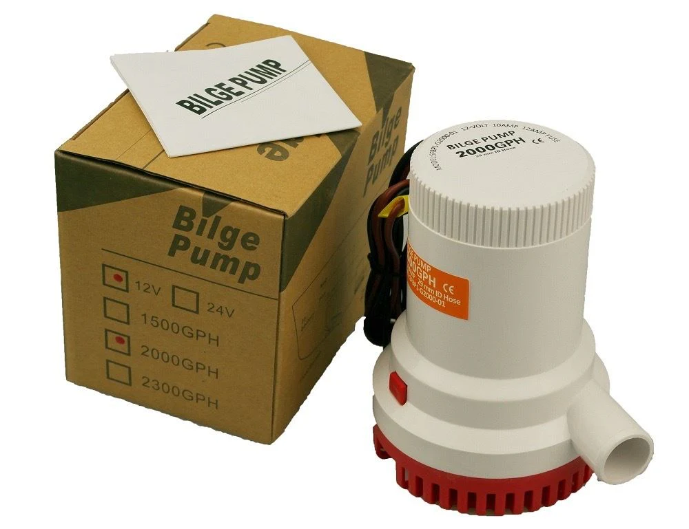 Gold Cube Submersible Bilge Pump 12V 2000 GPH Gallons Per Hour - Image 1