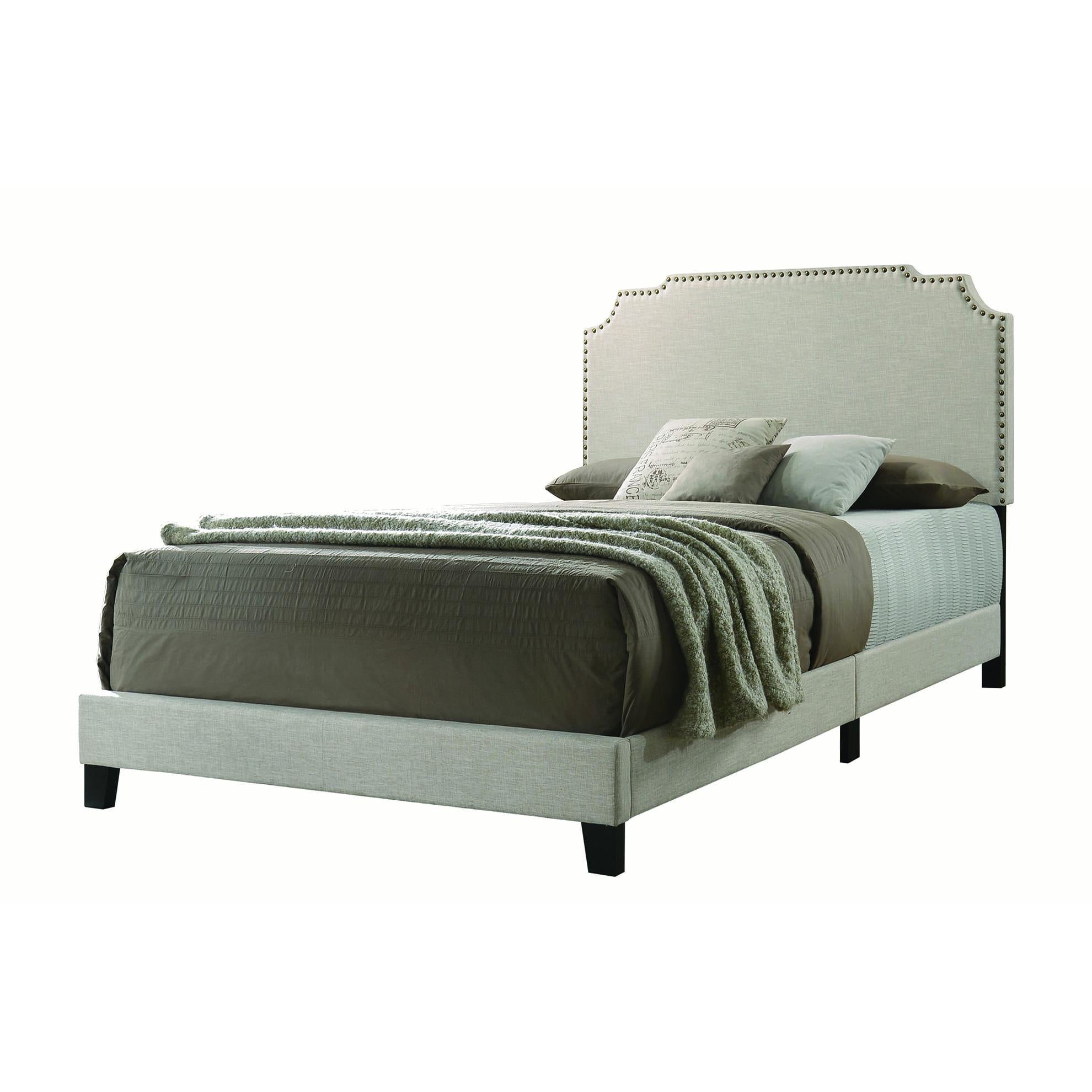 Coaster Furniture Tamarac 310061KE Upholstered Eastern King Panel Bed - Beige - Image 1