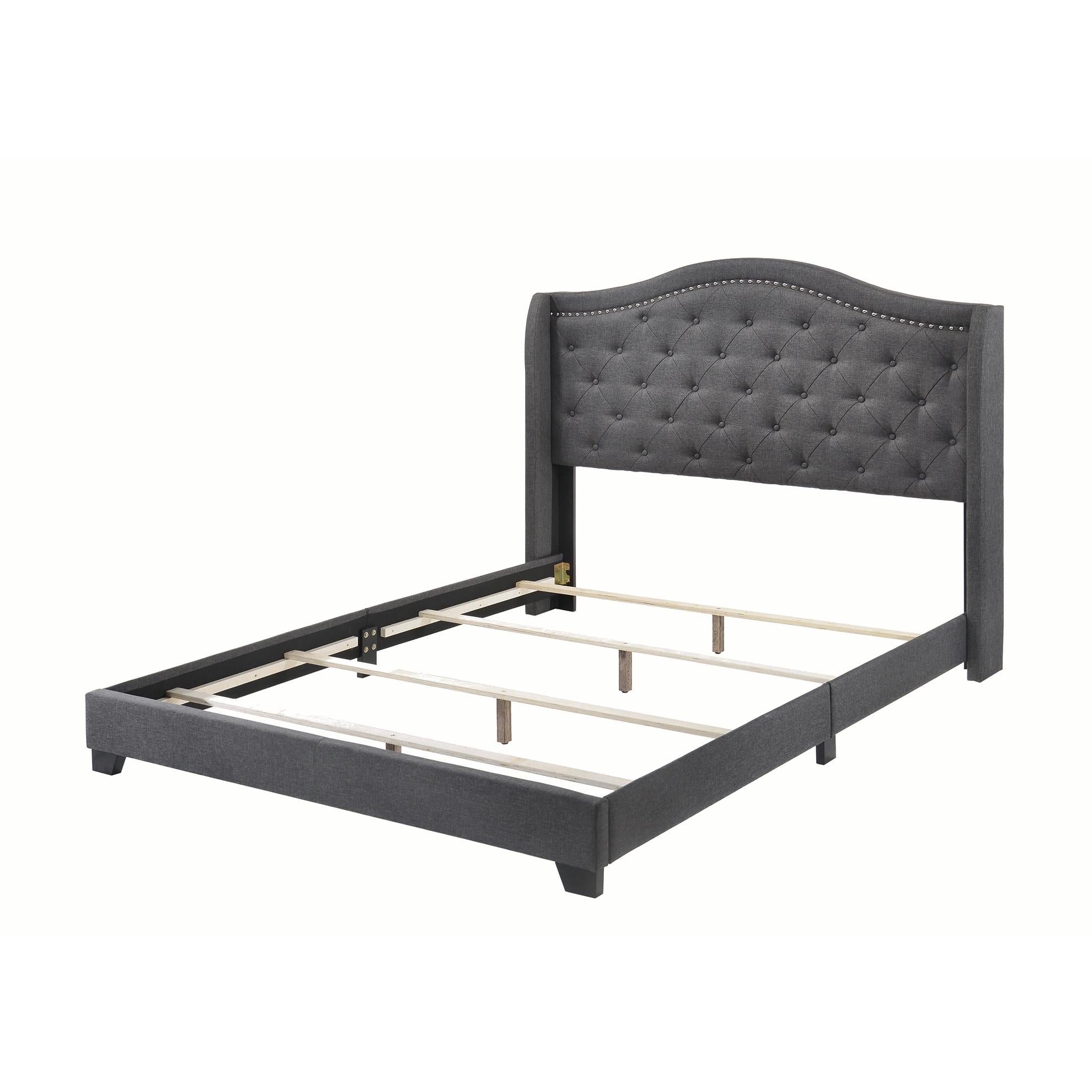 Coaster Furniture Sonoma 310072F Upholstered Full Wingback Bed - Grey - Image 2