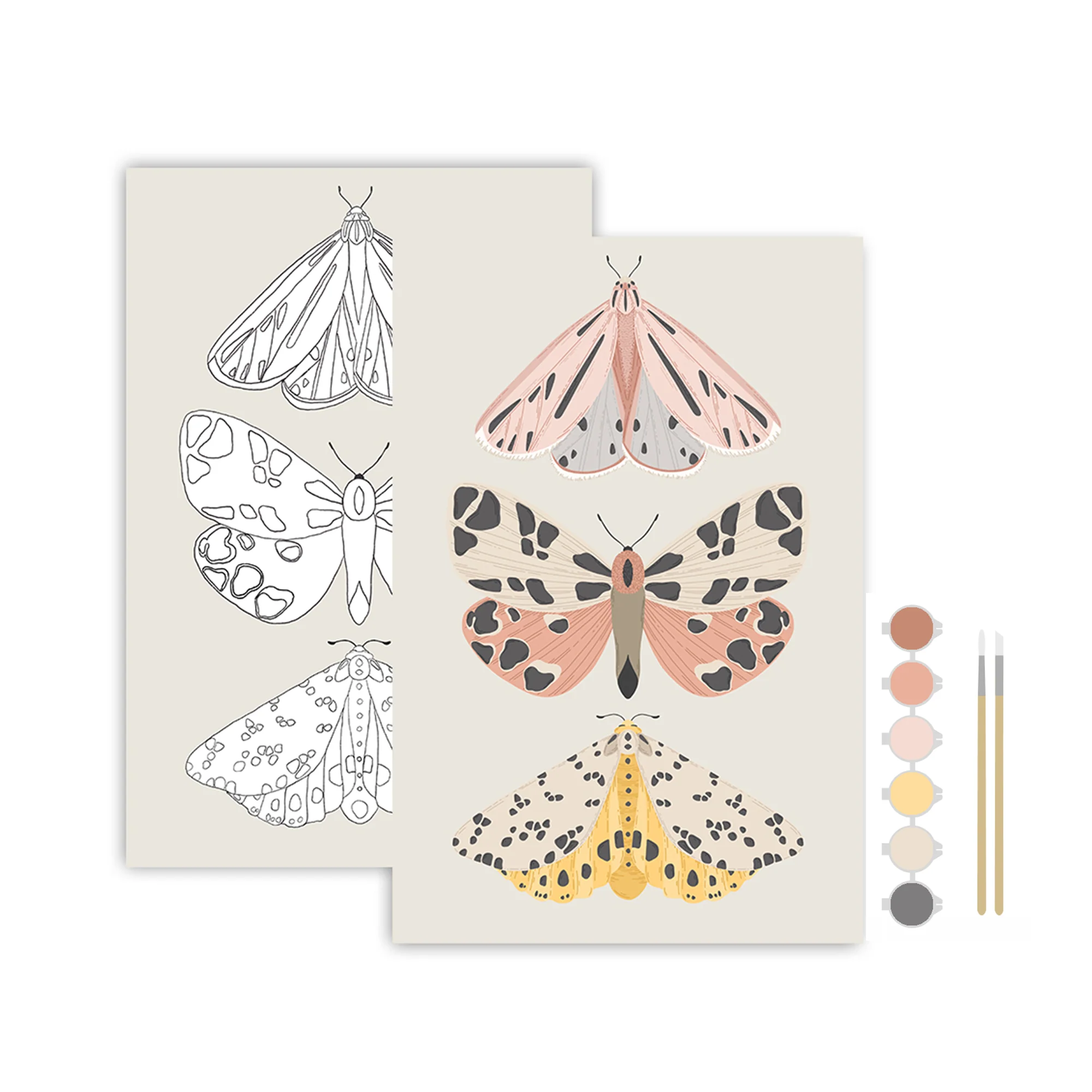 Vintage Butterflies Meditative Art Paint by Number Kit - Image 2