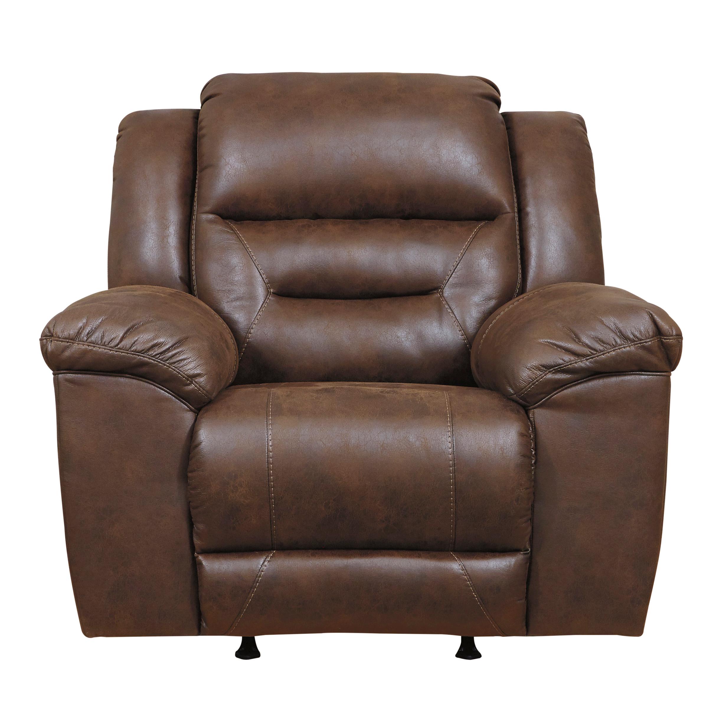 Signature Design by Ashley Stoneland Rocker Leather Look Recliner 3990425 - Image 1