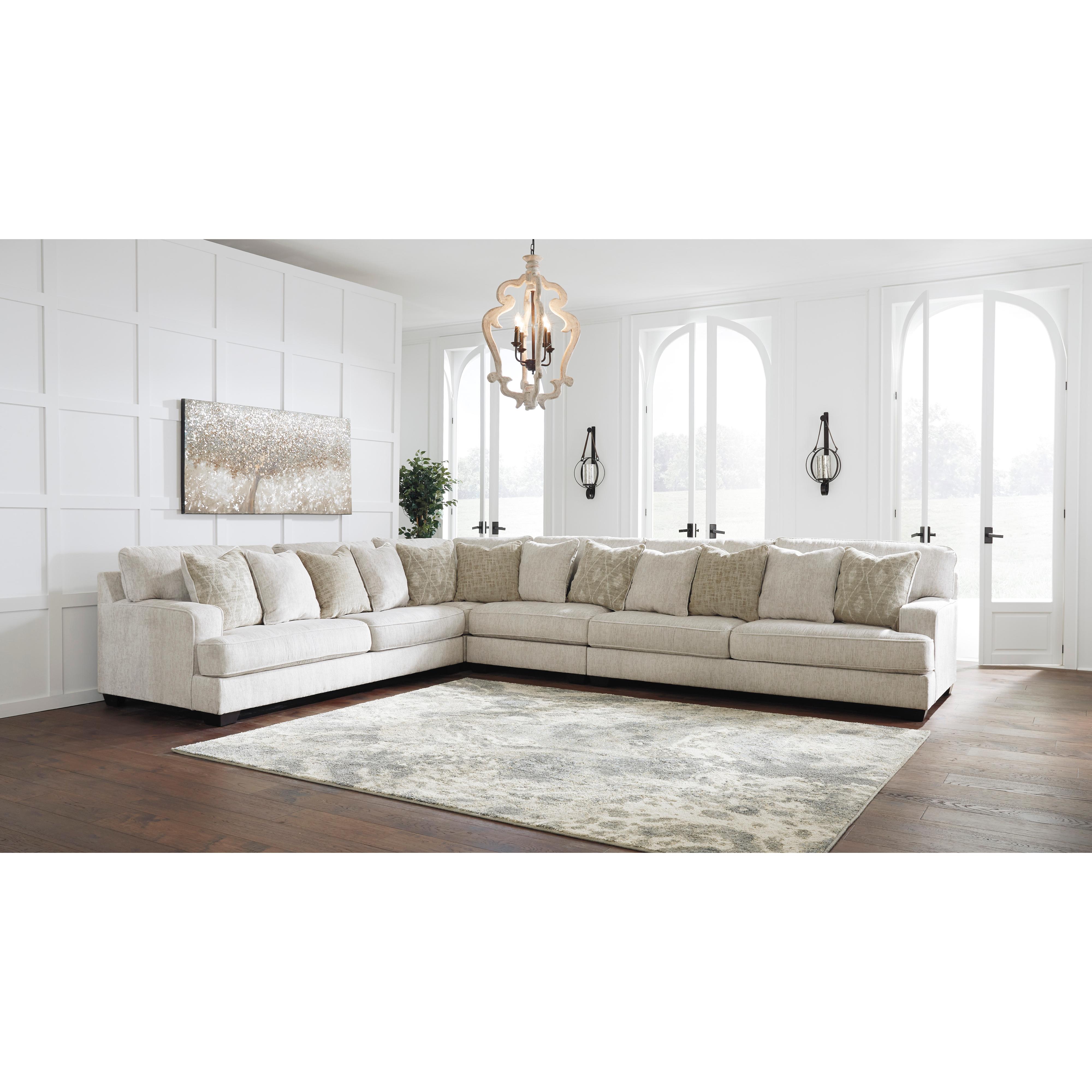 Signature Design by Ashley Rawcliffe Fabric 4 pc Sectional 1960466/1960477/1960446/1960467 - Image 2