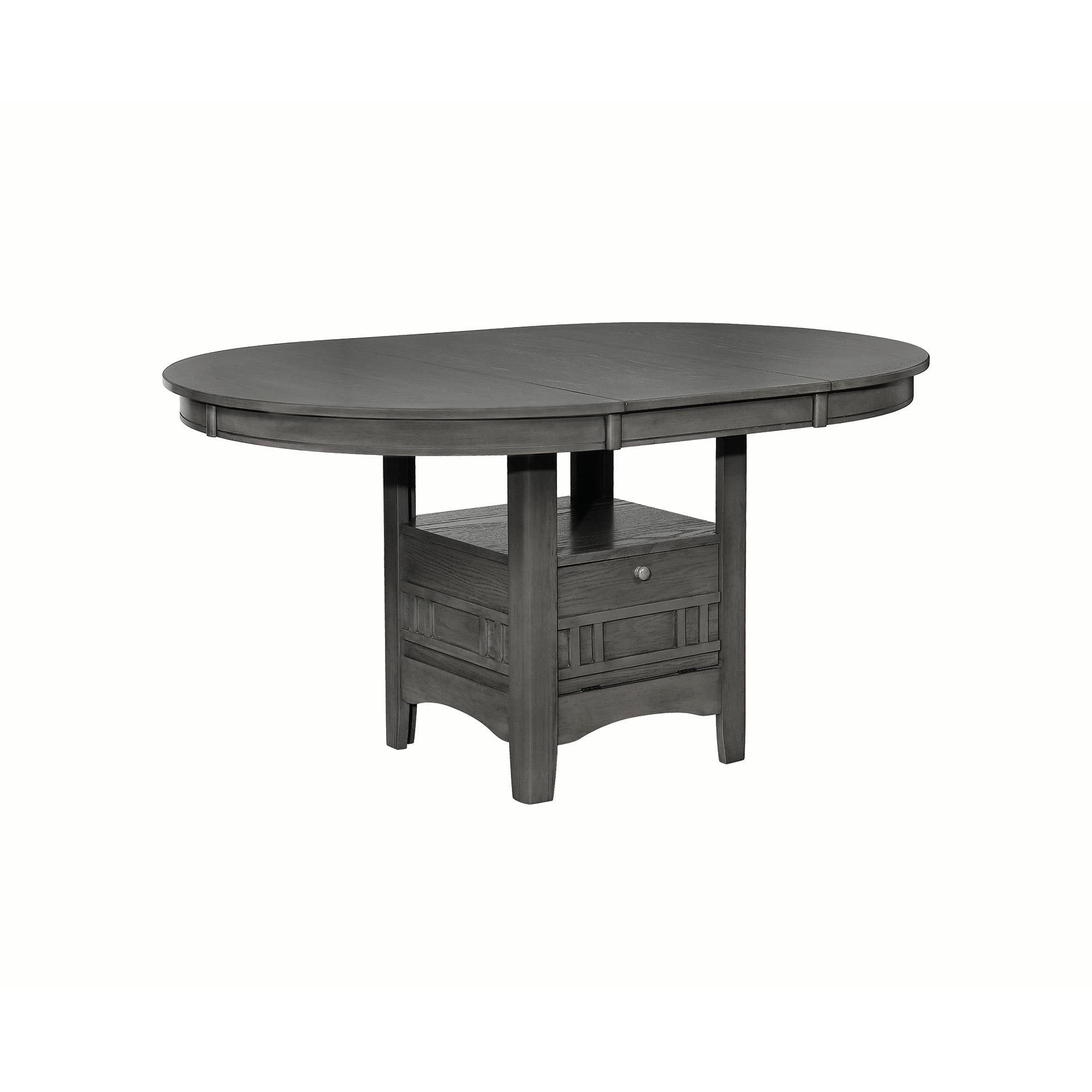 Coaster Furniture Lavon 108211 Oval 60-inch Extension Leaf Dining Table - Medium Grey - Image 1