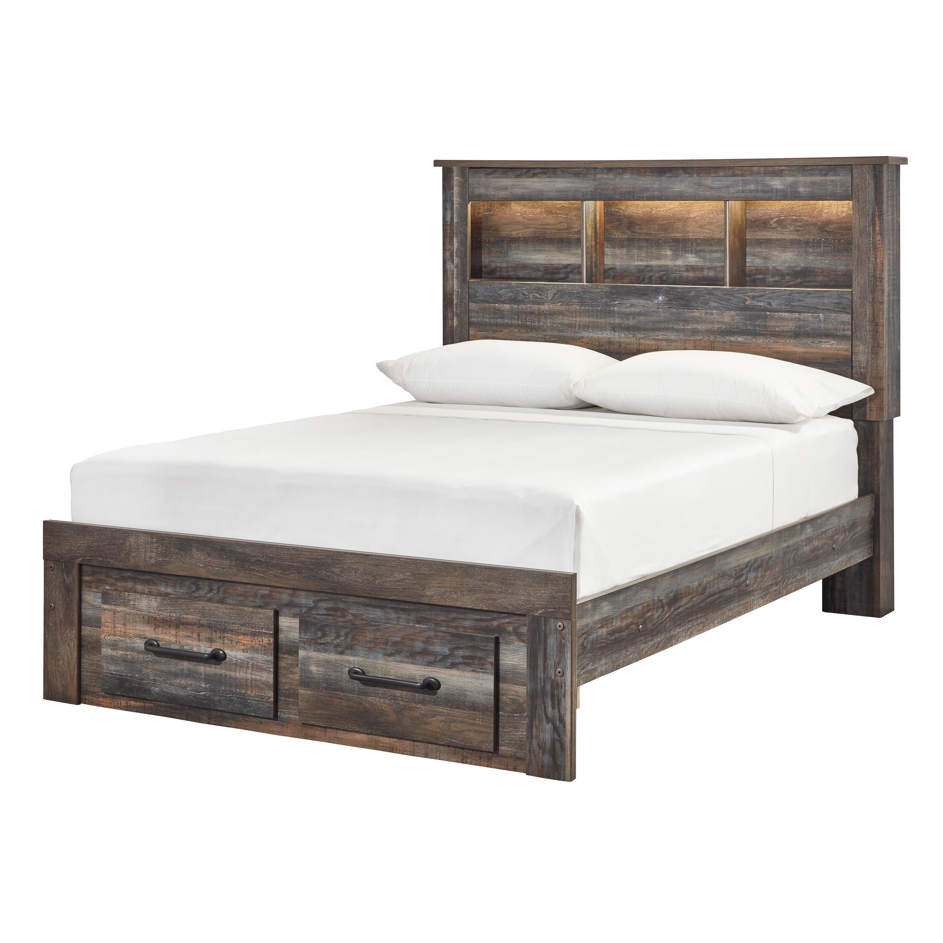 Signature Design by Ashley Drystan B211B21 Full Bookcase Bed with 2 Storage Drawers - Image 1