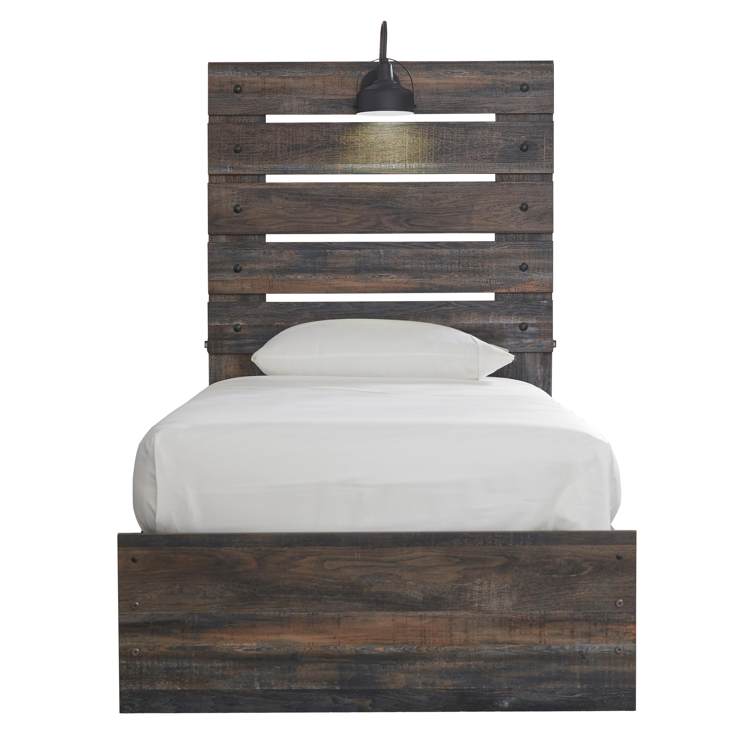 Signature Design by Ashley Drystan B211B8 Twin Panel Bed with 2 Storage Drawers - Image 2