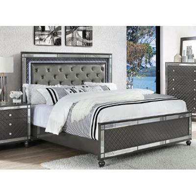 Crown Mark Refino King Upholstered Panel Bed B1670-K-HB/B1670-K-FB/B1670-KQ-RAIL - Image 1