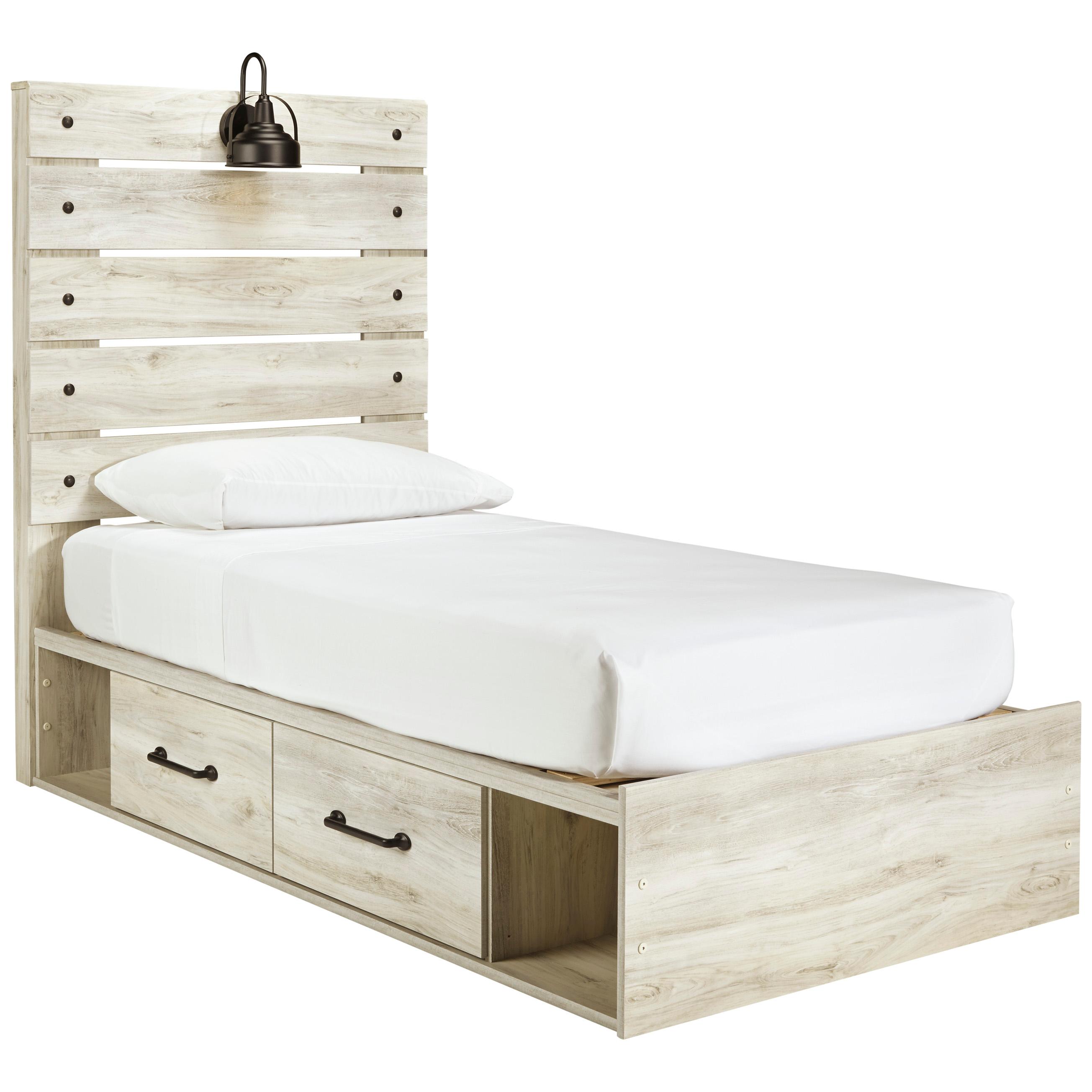 Signature Design by Ashley Cambeck B192B21 Twin Panel Bed with 4 Storage Drawers - Image 1
