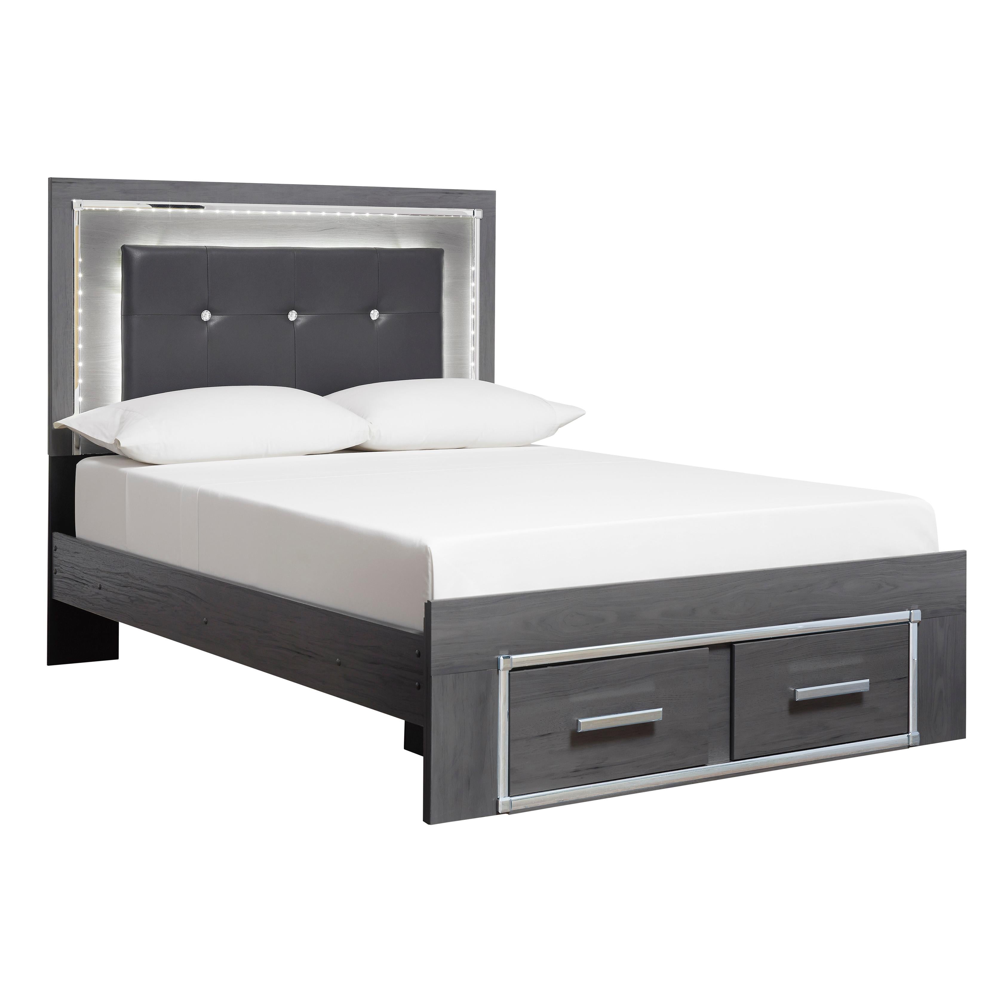 Signature Design by Ashley Lodanna B214B5 Full Panel Bed with 2 Storage Drawers - Image 1
