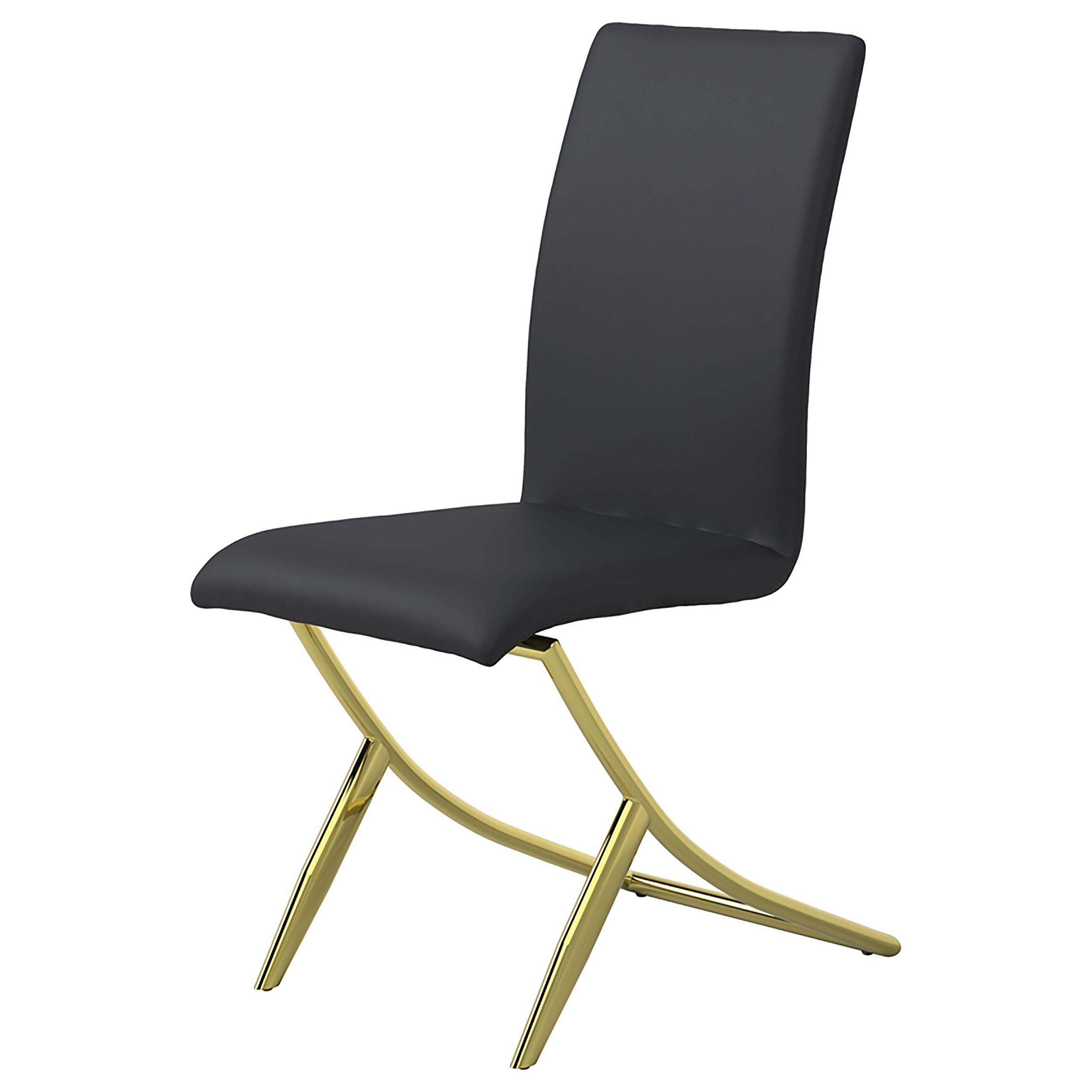 Coaster Furniture Carmelia 105172 Upholstered Dining Side Chair - Black (Set of 4) - Image 3
