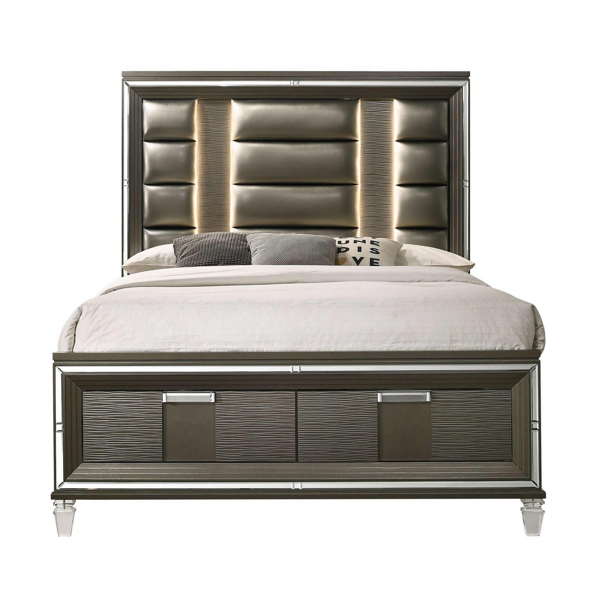 Elements International Twenty Nine Queen Platform Bed with Storage TN600QB - Image 1