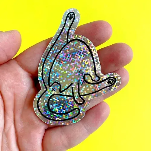 Sticker - cat butt (holographic glitter) - Image 2