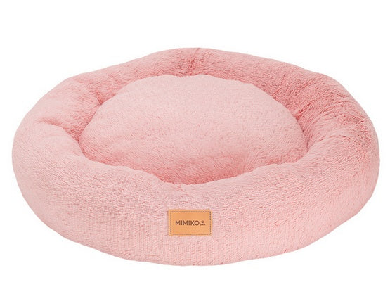 MIMIKO Pets Legowisko Shaggy okrągłe XL 75cm różowe - Image 1