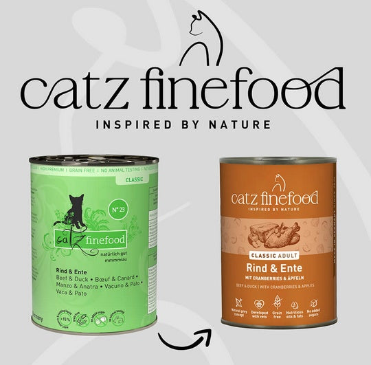 Catz Finefood Classic N.23 Wołowina i Kaczka puszka 400g - Image 3