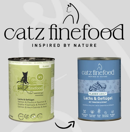 Catz Finefood Classic Łosoś i drób (N.05) puszka 400g - Image 3