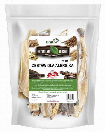 Balto zestaw gryzaków dla alergika 10 szt. – hipoalergiczny miks białek w doypacku