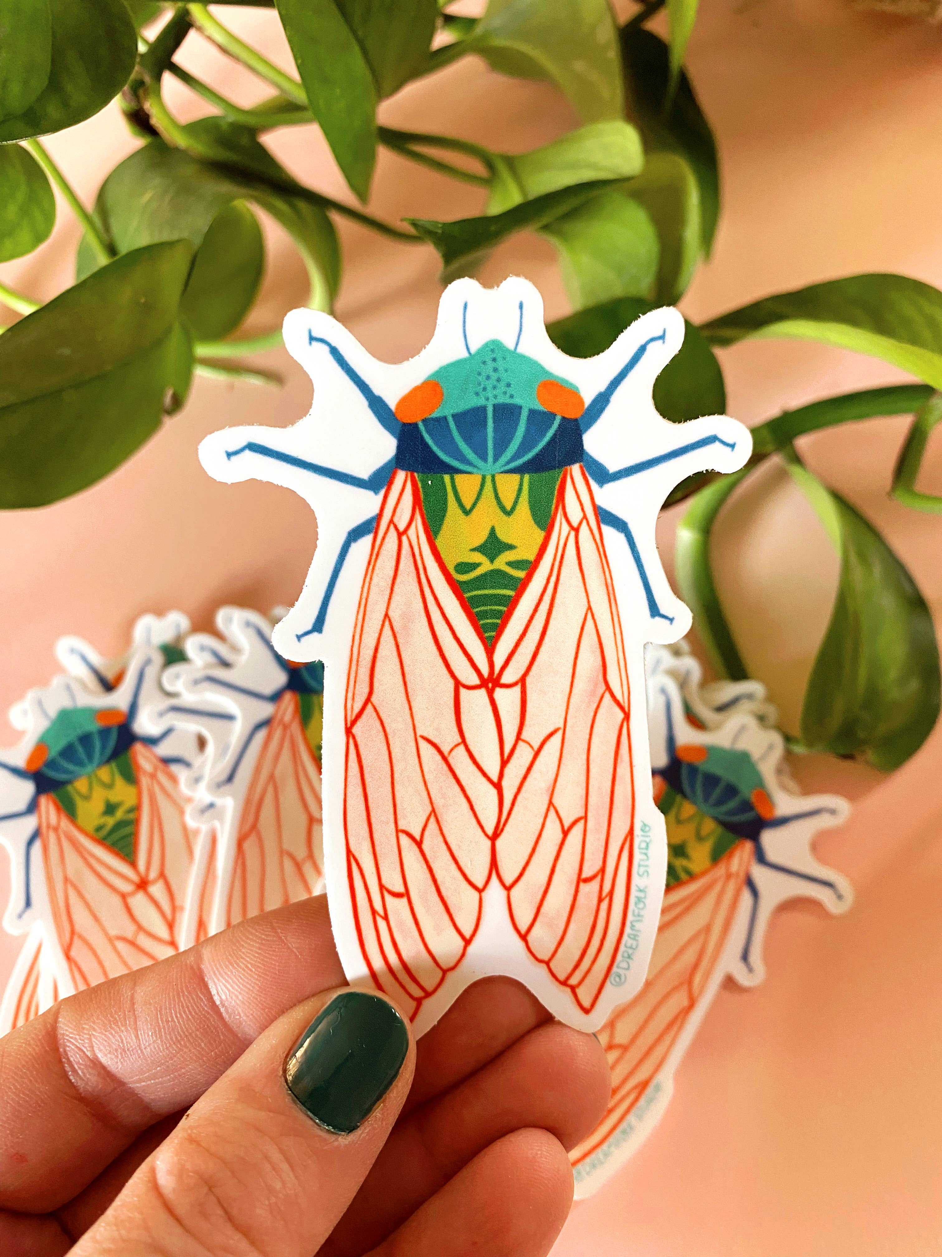 Cicada Sticker - Insect/Nature Sticker - Image 1
