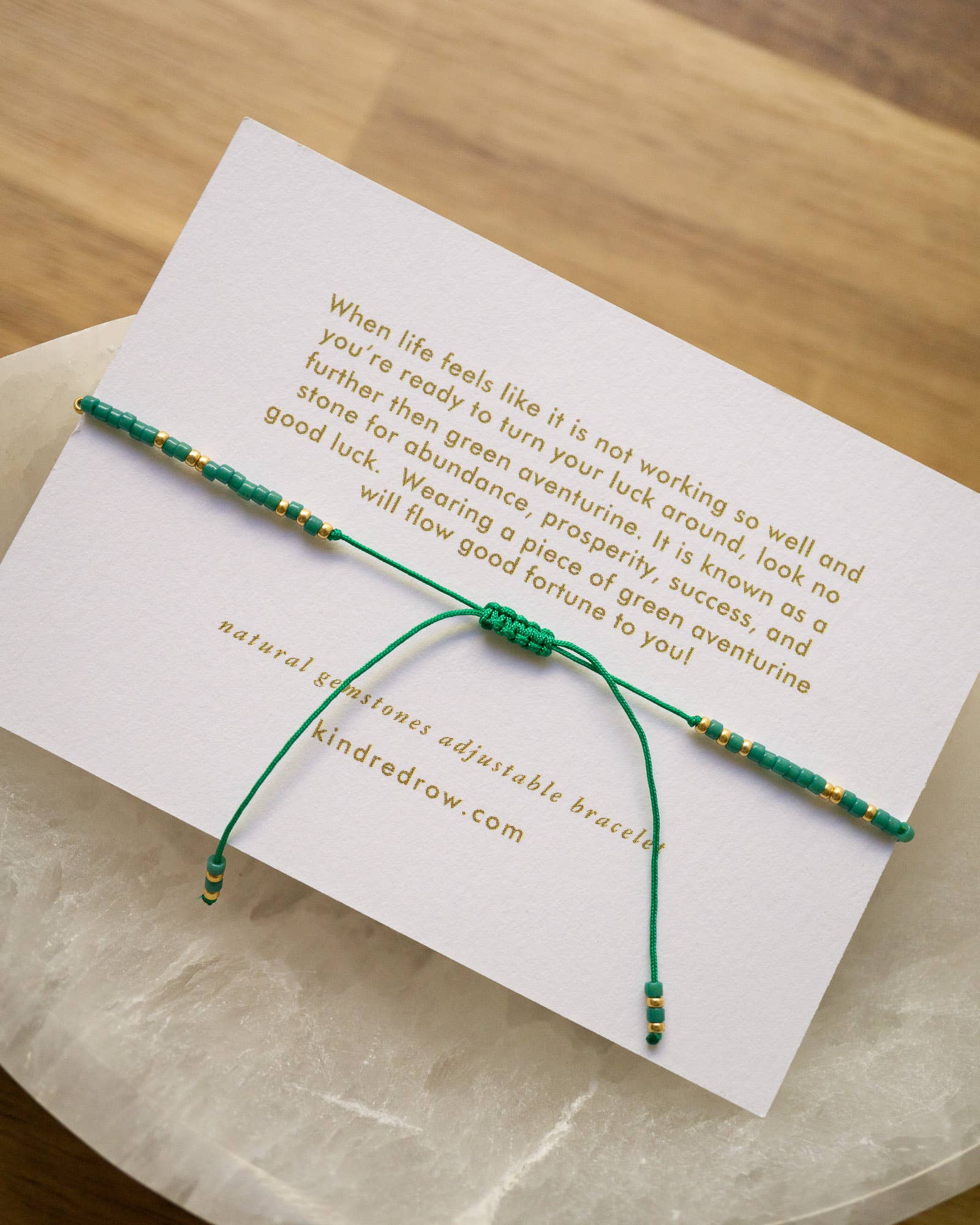 Green Aventurine Healing Gemstone Stacking Bracelet - Image 3