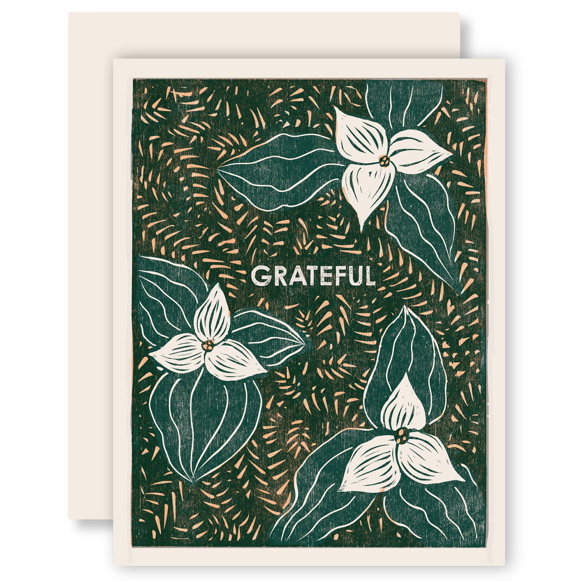 Grateful (Trillium) Gratitude Card - Image 1