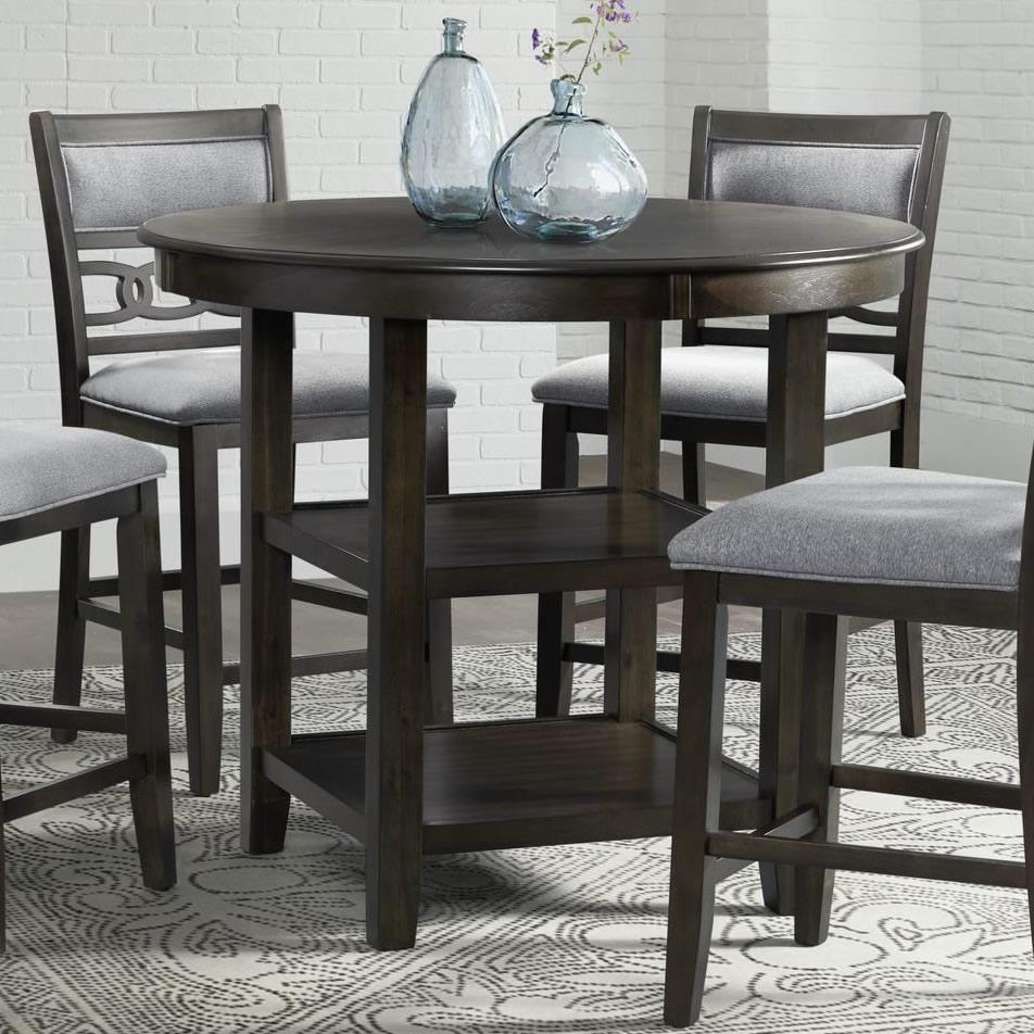 Elements International Amherst DAH550CT Counter Height Dining Table - Dark Brown - Image 1