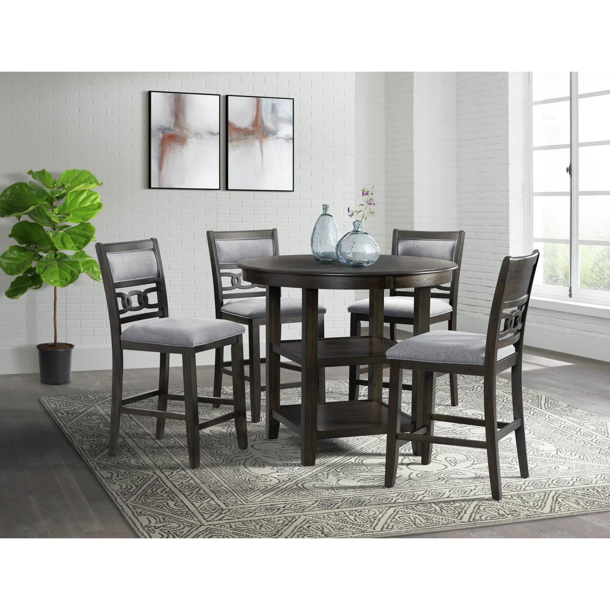 Elements International Amherst DAH550CT Counter Height Dining Table - Dark Brown - Image 2