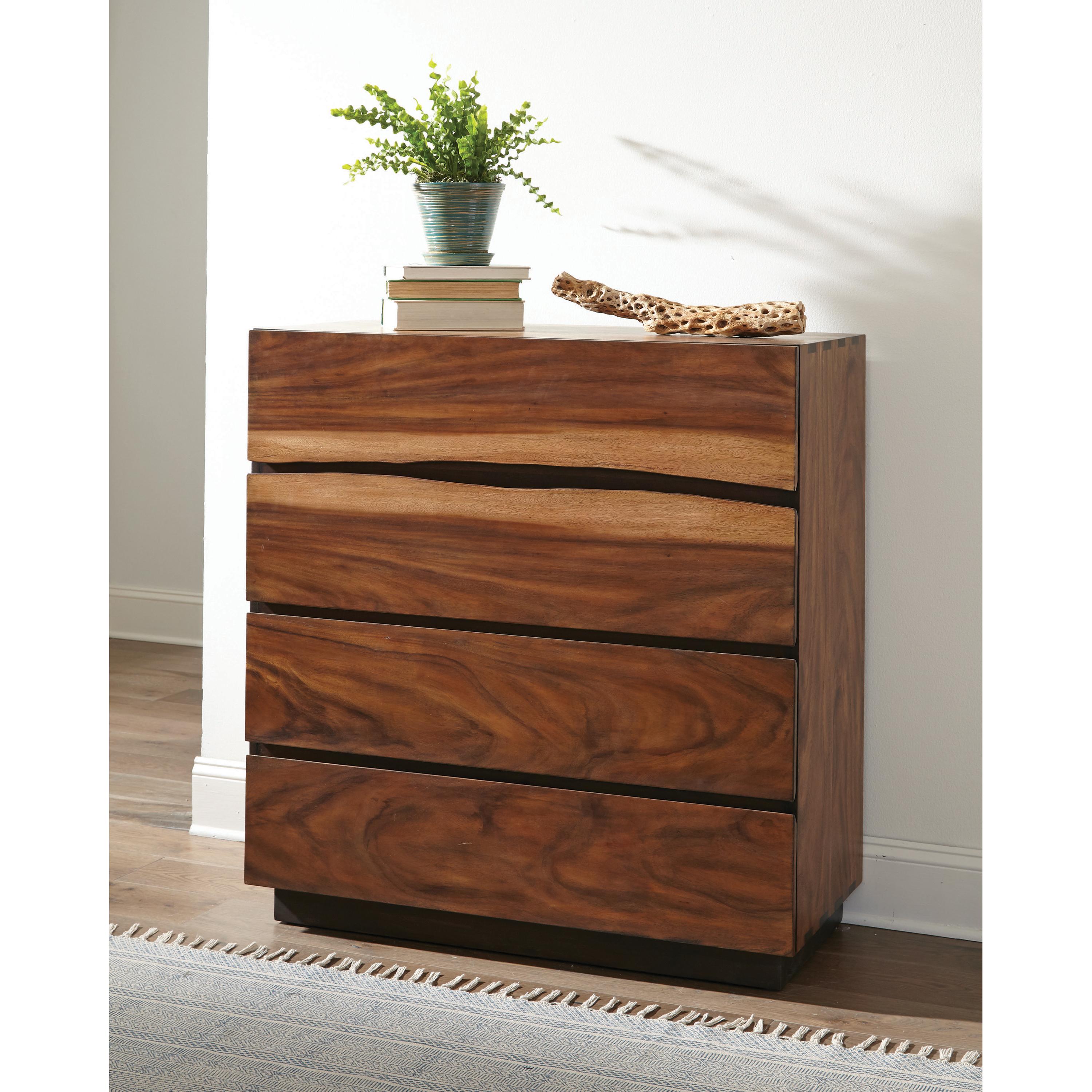 Coaster Furniture Winslow 223255 4-Drawer Bedroom Chest - Smokey Walnut - Image 2