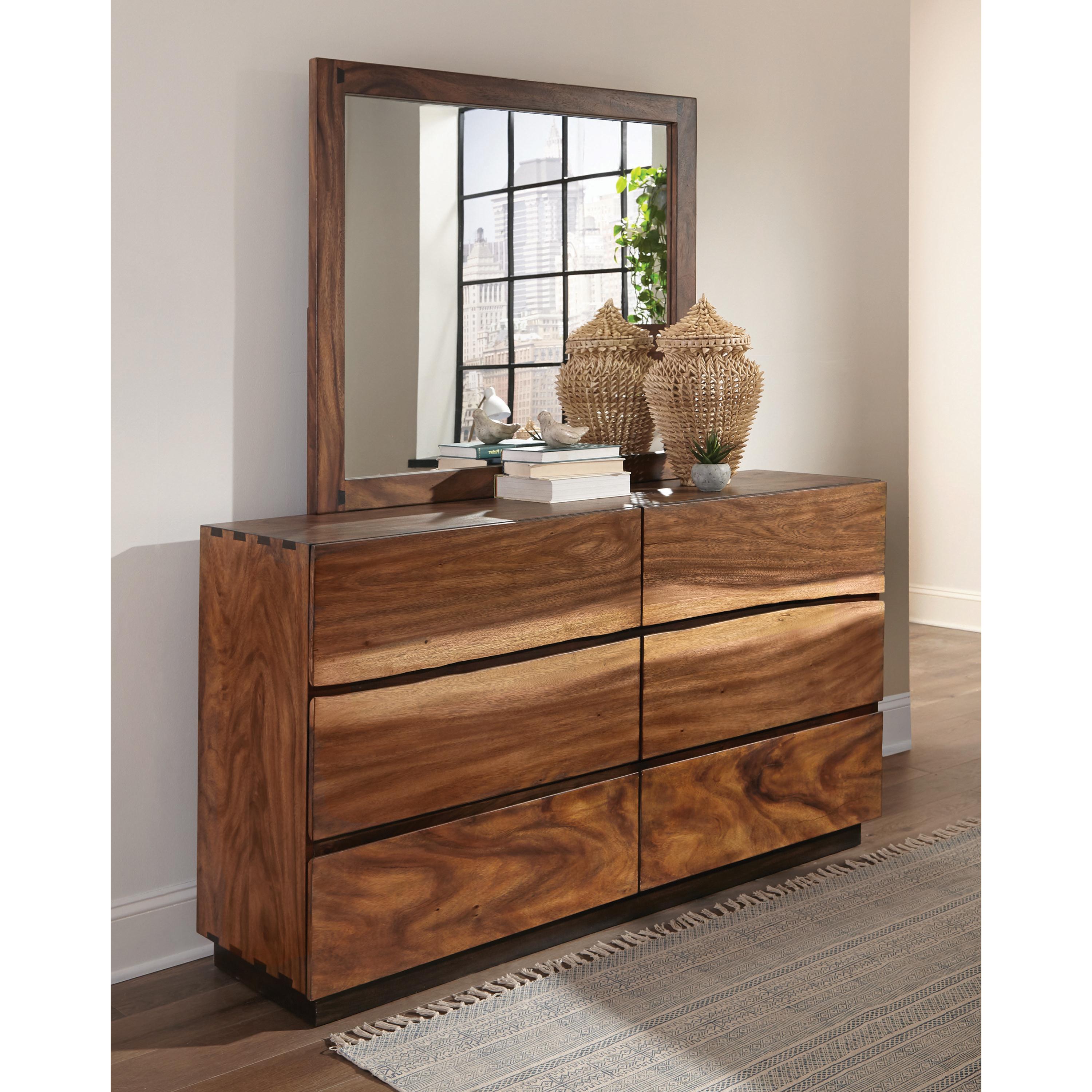 Coaster Furniture Winslow 223254 Dresser Mirror - Smokey Walnut - Image 2