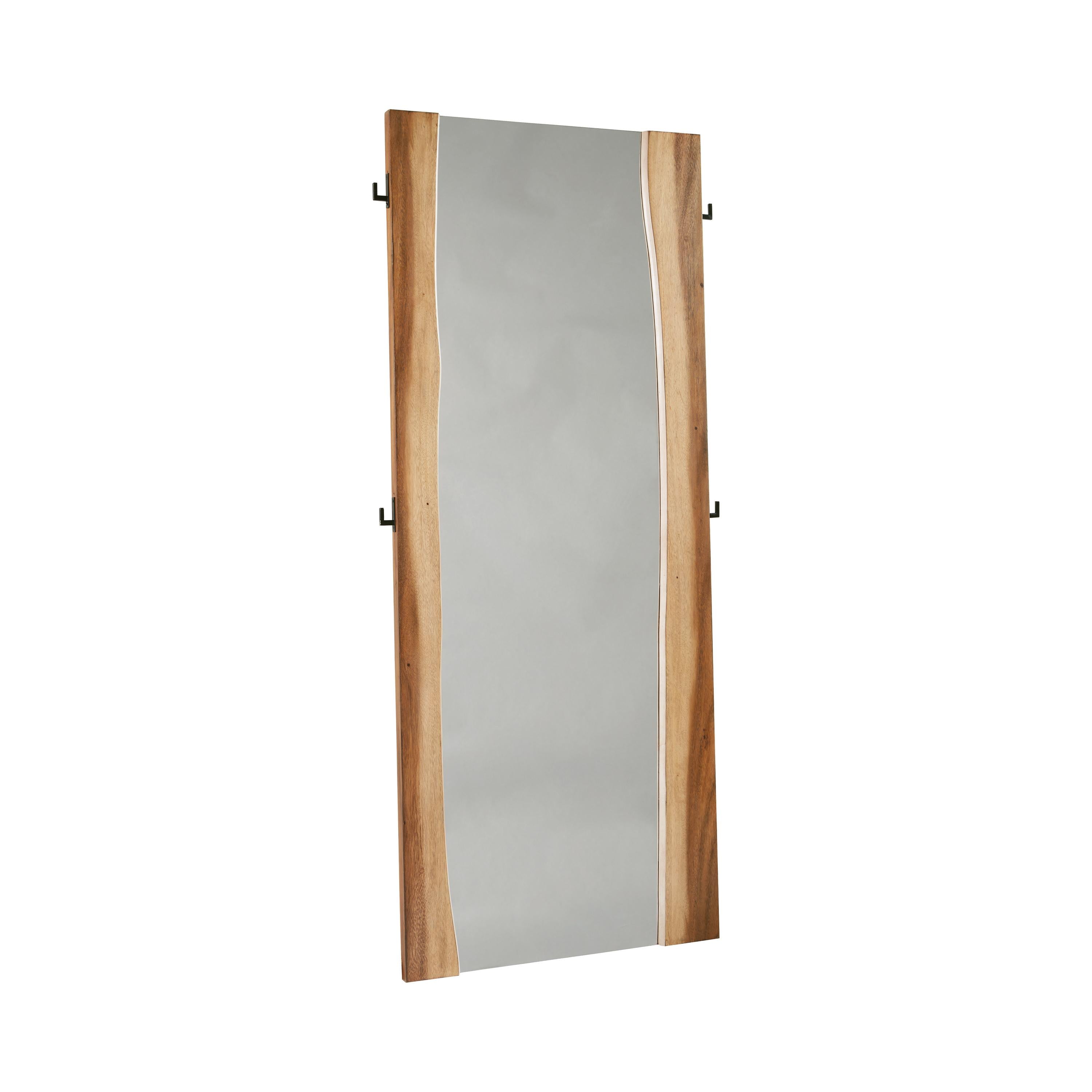 Coaster Furniture Winslow 223256 31 x 76 Inch Standing Floor Mirror – Smokey Walnut
