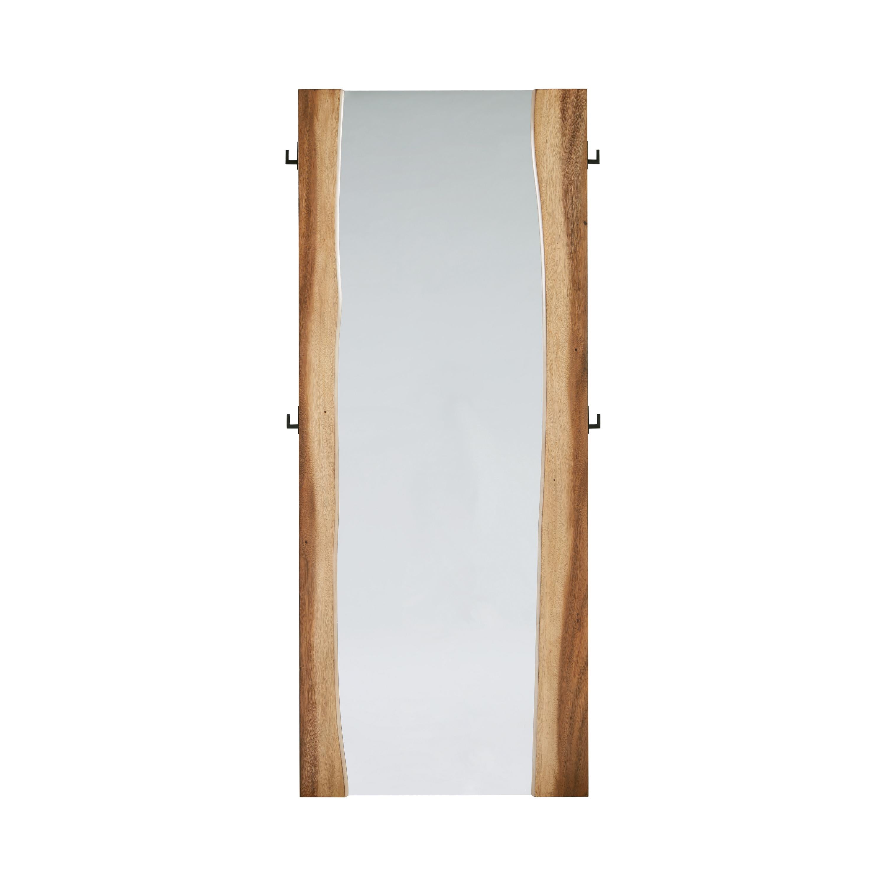 Coaster Furniture Winslow 223256 31 x 76 Inch Standing Floor Mirror - Smokey Walnut - Image 2