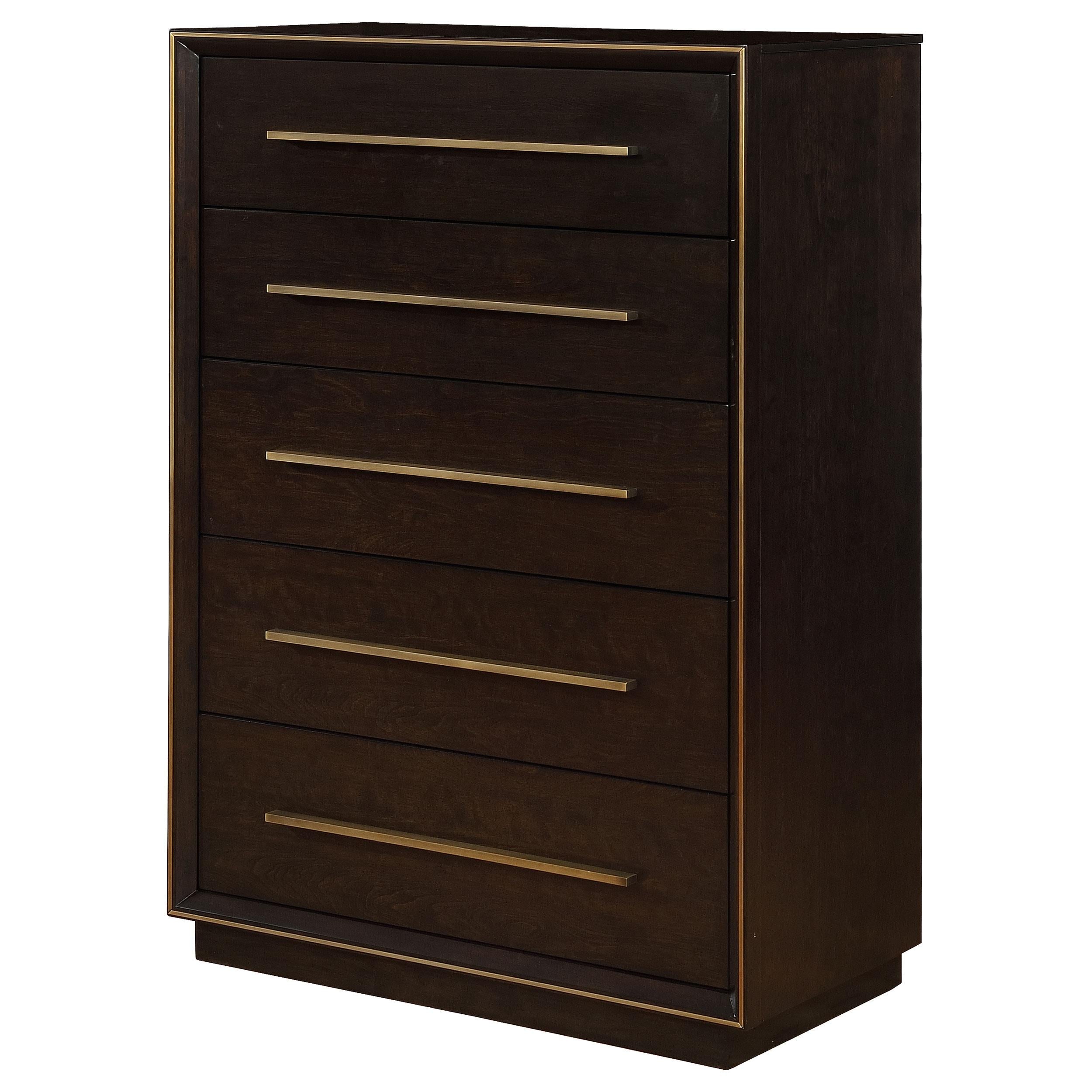 Coaster Furniture Durango 223265 5-Drawer Bedroom Chest - Smoked Peppercorn - Image 3