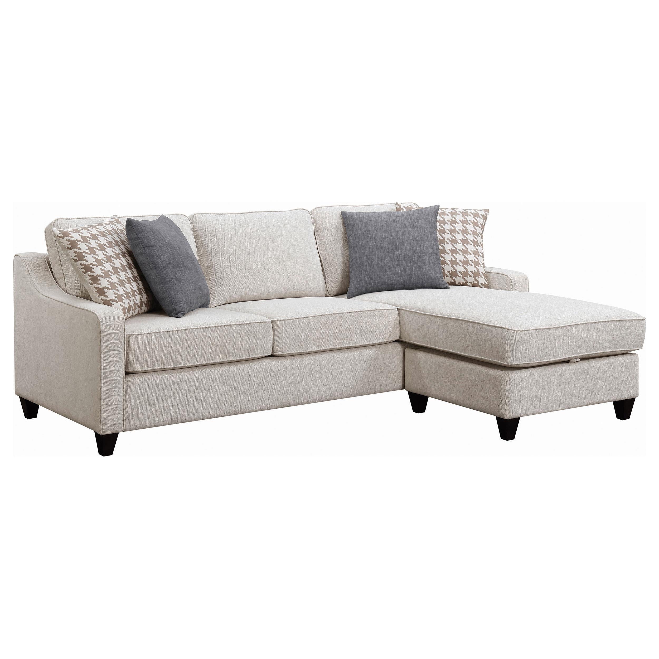 Coaster Furniture Mcloughlin 501840 Upholstered Sloped Arm Sectional Sofa - Platinum - Image 1