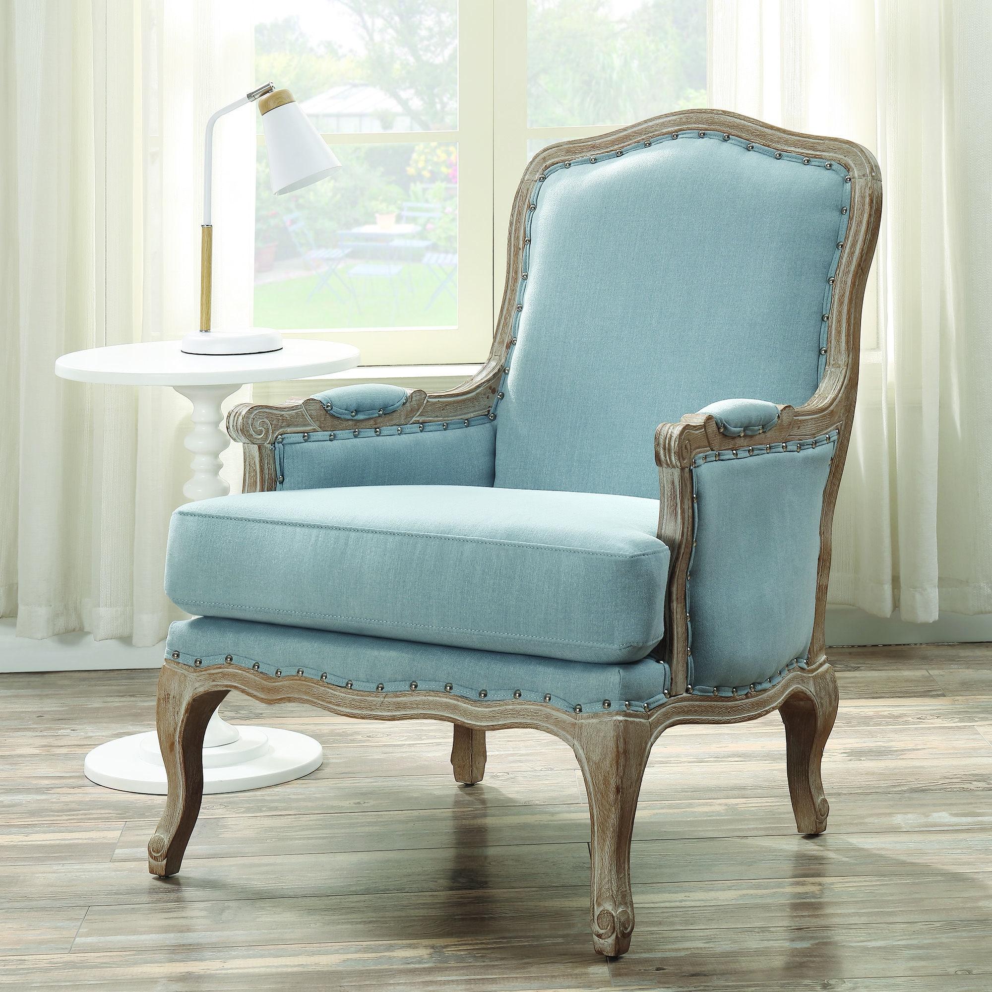 Elements International Artesia UAZ547100G Arm Chair - Midtown Light Blue - Image 1