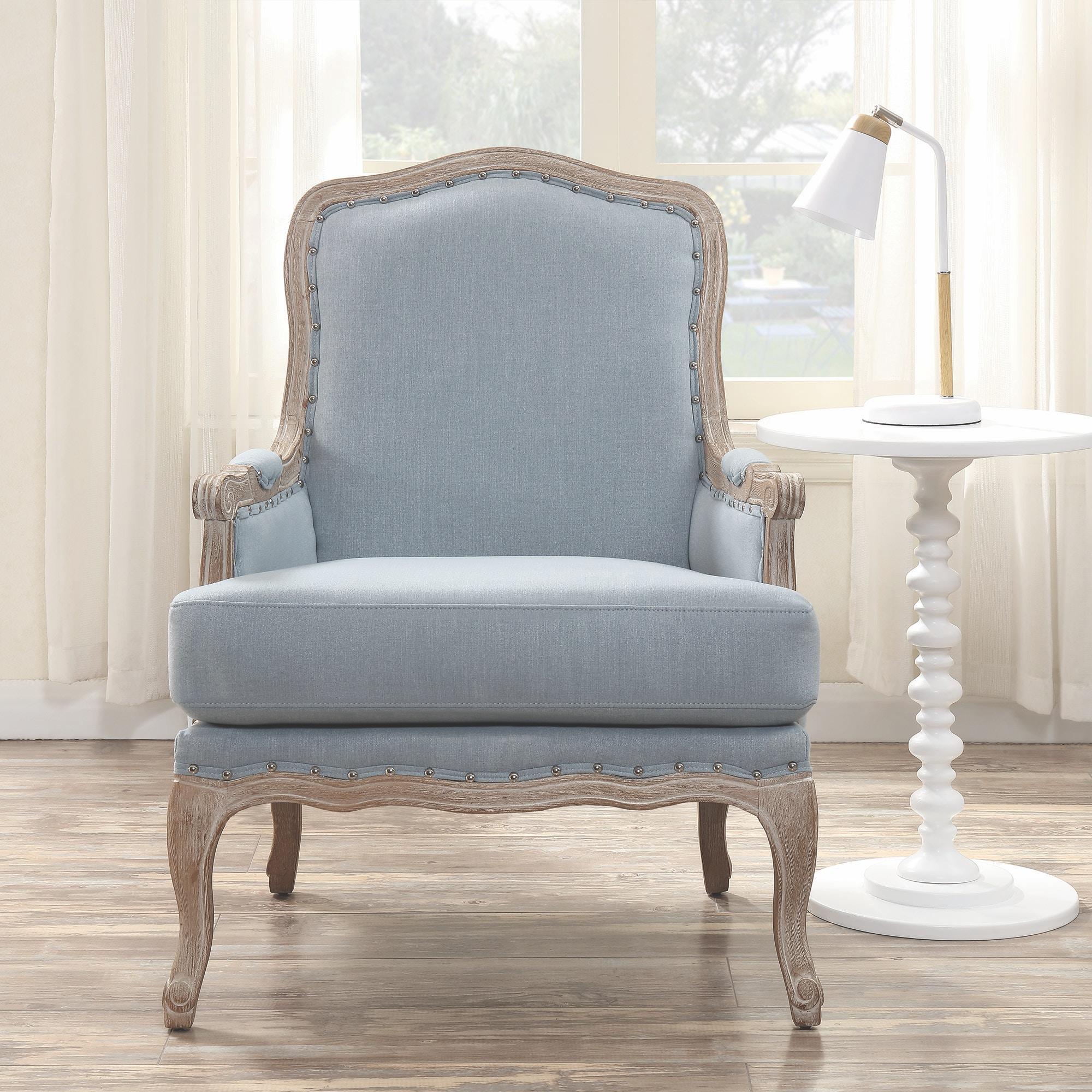 Elements International Artesia UAZ547100G Arm Chair - Midtown Light Blue - Image 2