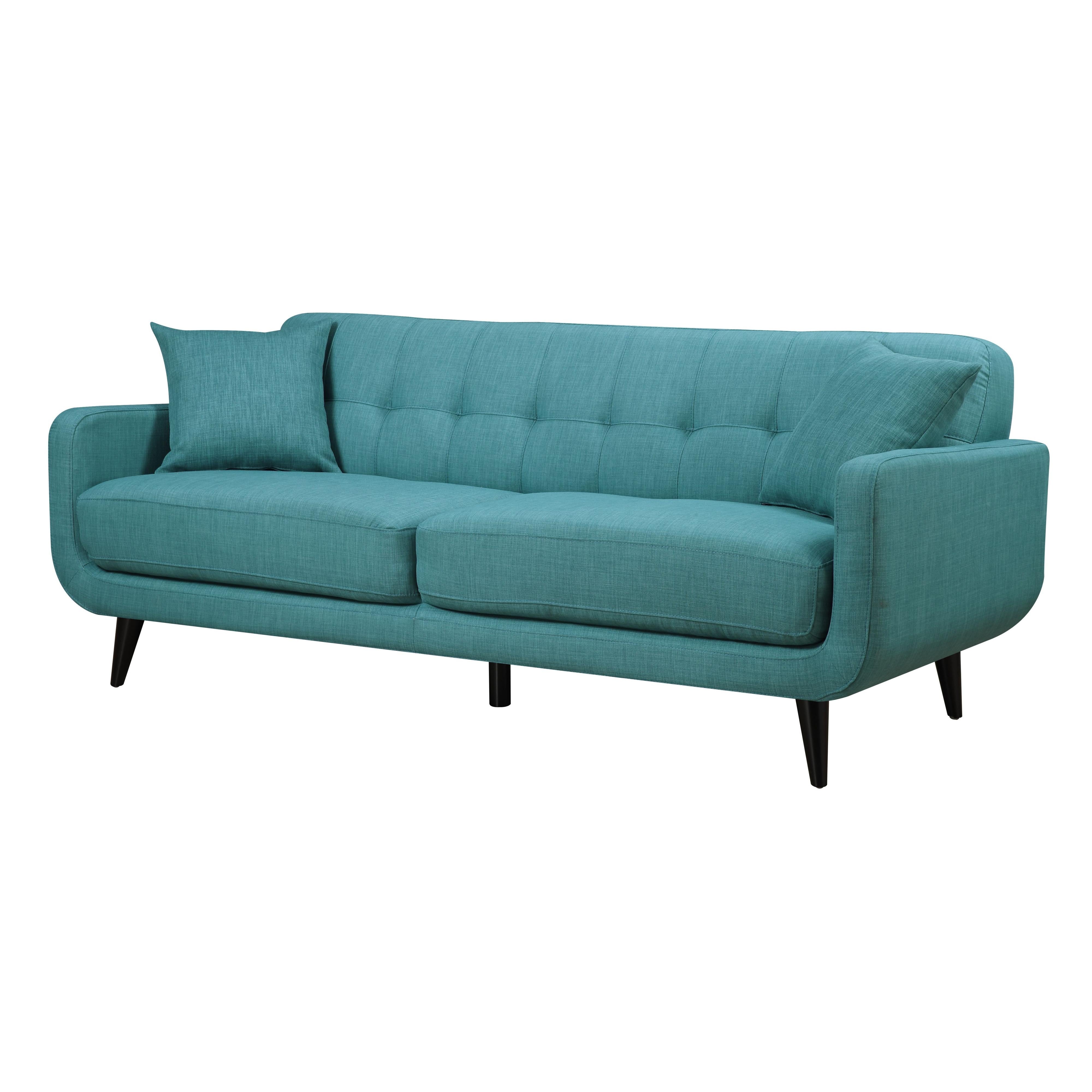 Elements International Hadley UHD087300NP Sofa – Heirloom Teal