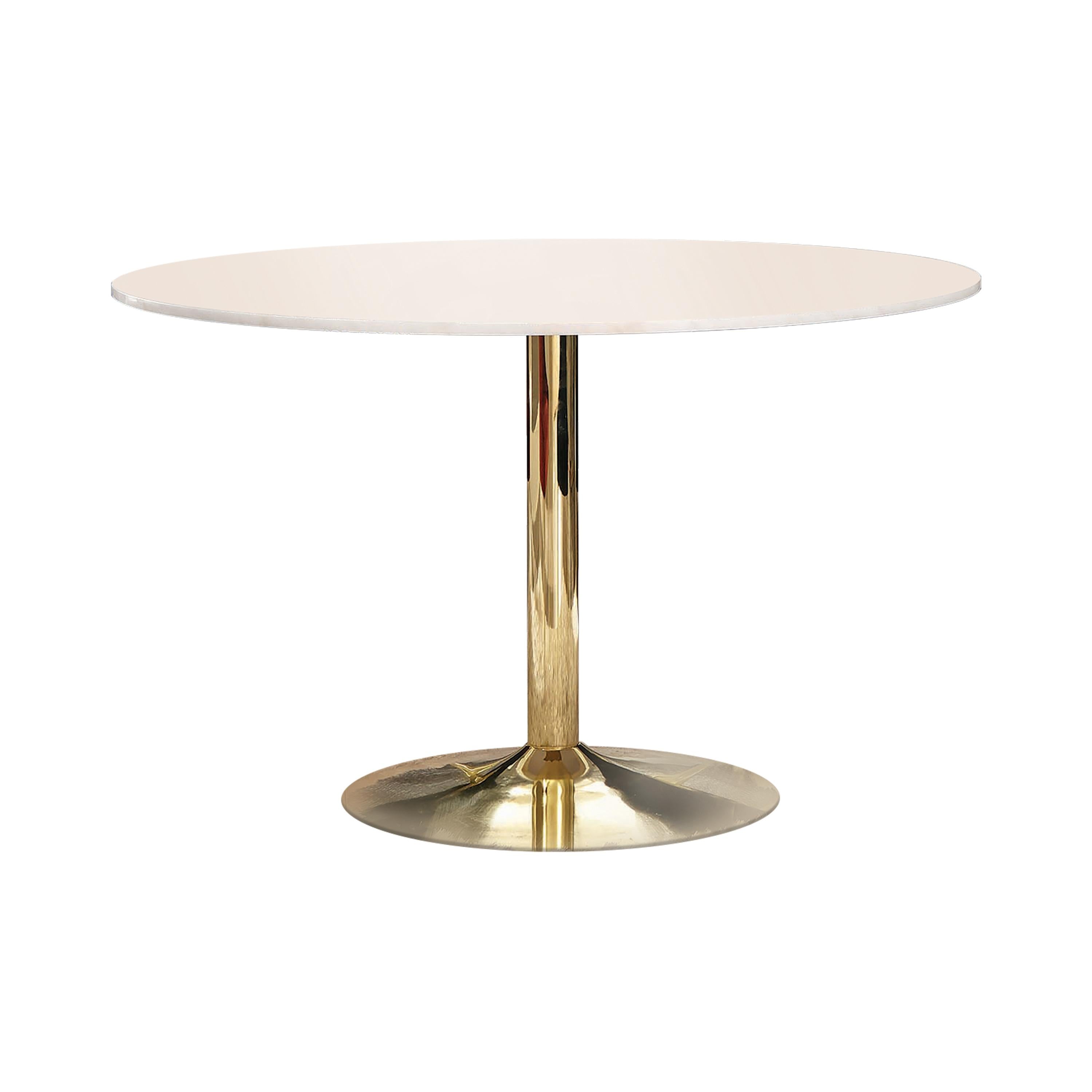 Coaster Furniture Kella 192061 Round 50-inch Marble Top Dining Table - White Marble - Image 1