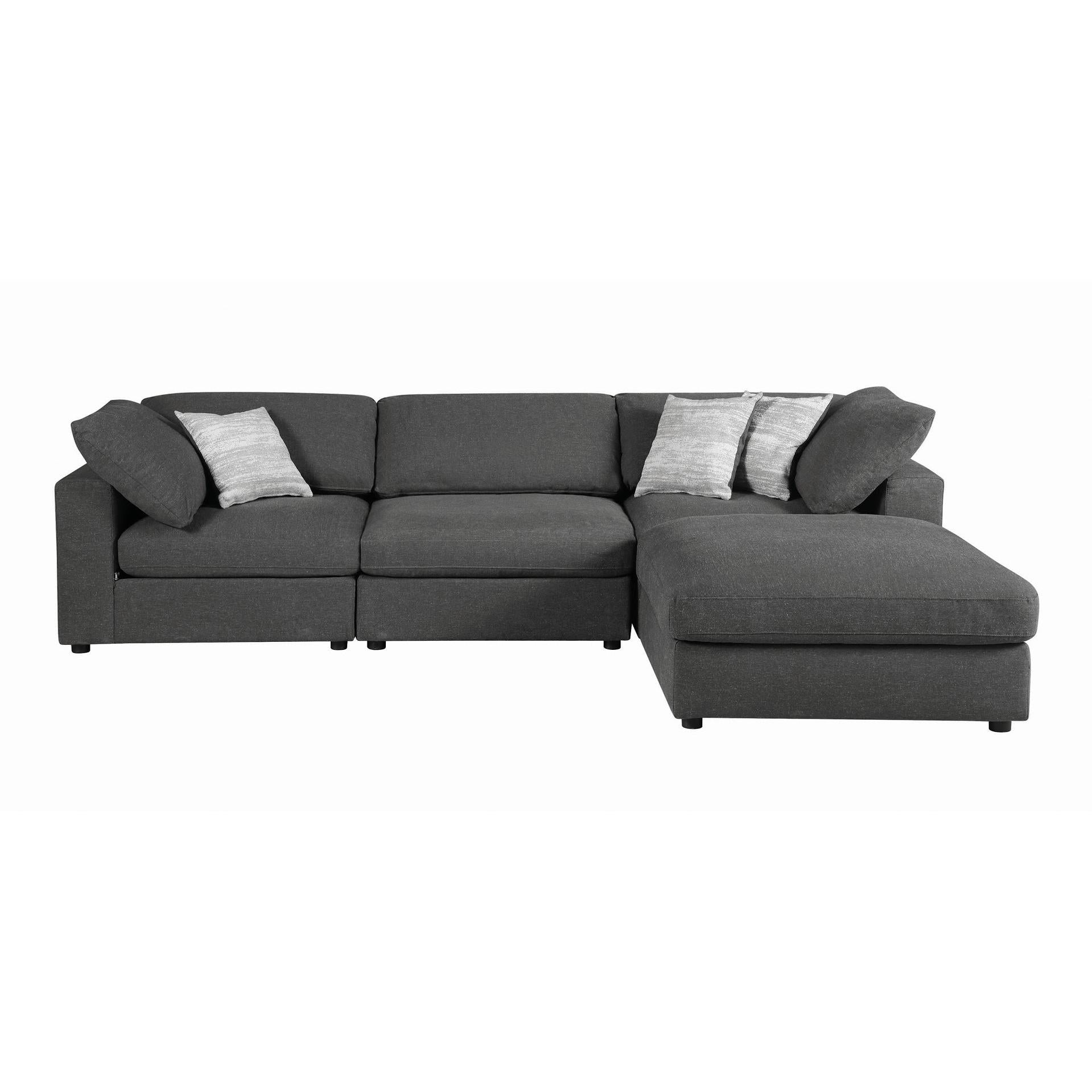 Coaster Furniture Serene 5513 4 pc Sectional (Charcoal) - Image 1