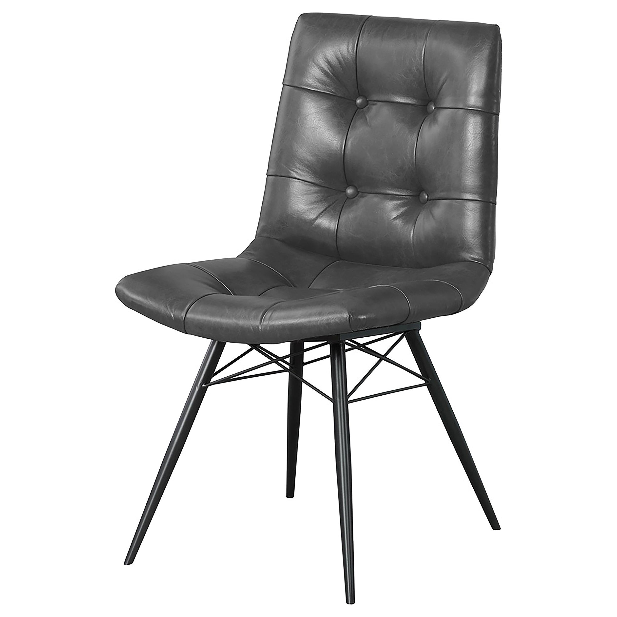 Coaster Furniture Aiken 110302 Upholstered Dining Side Chair - Charcoal - Image 3