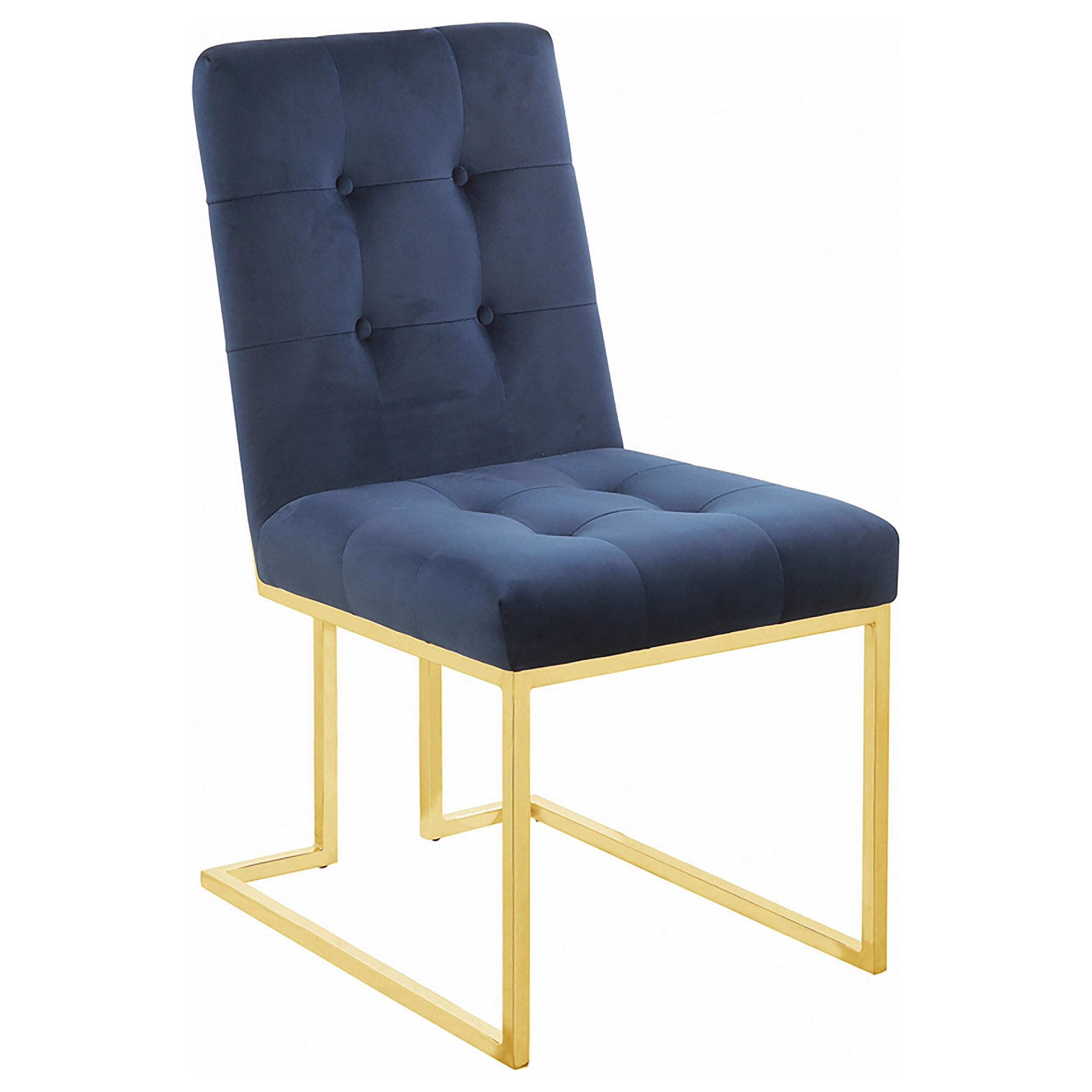 Coaster Furniture Cisco 192493 Velvet Upholstered Dining Side Chair - Gold - Image 1