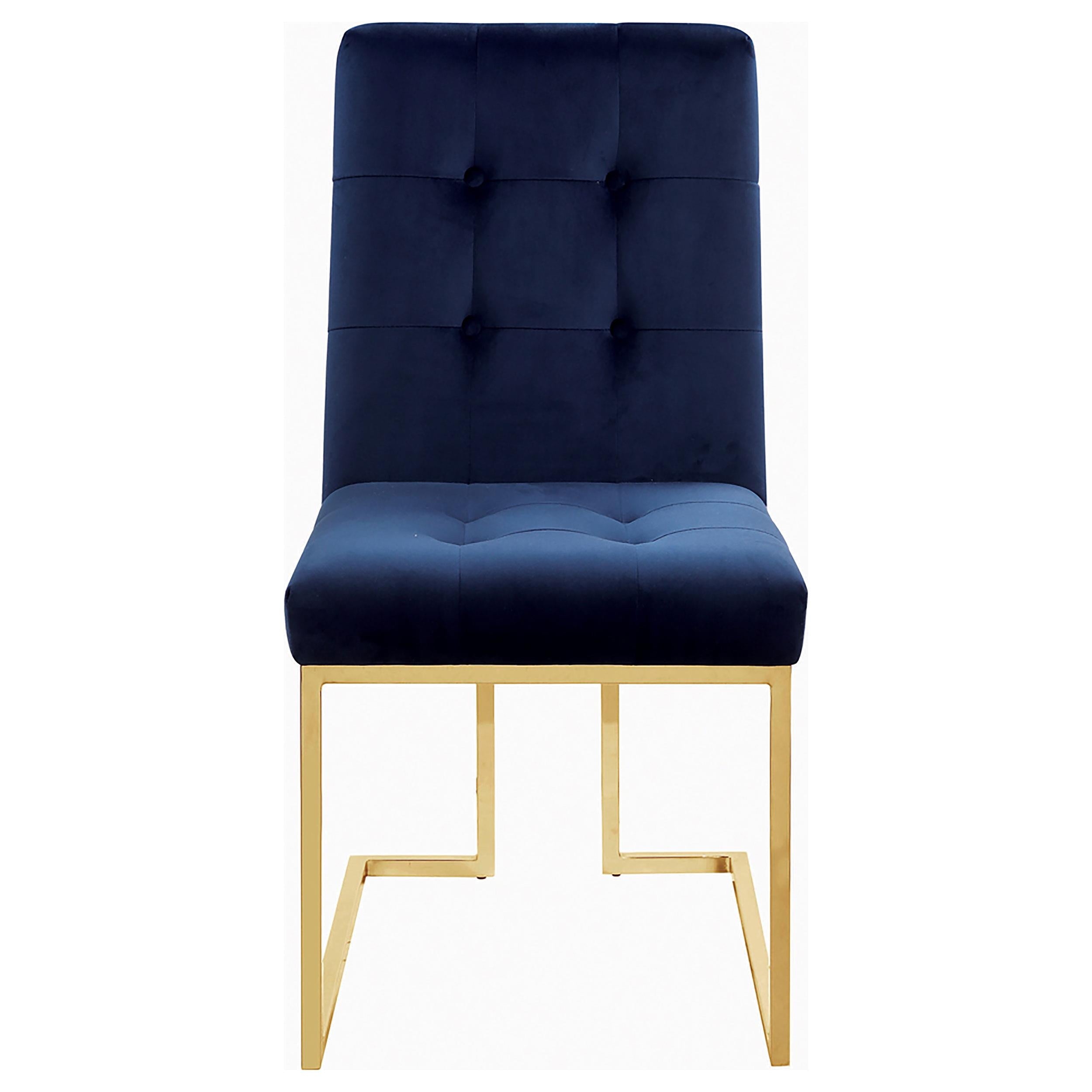 Coaster Furniture Cisco 192493 Velvet Upholstered Dining Side Chair - Gold - Image 2