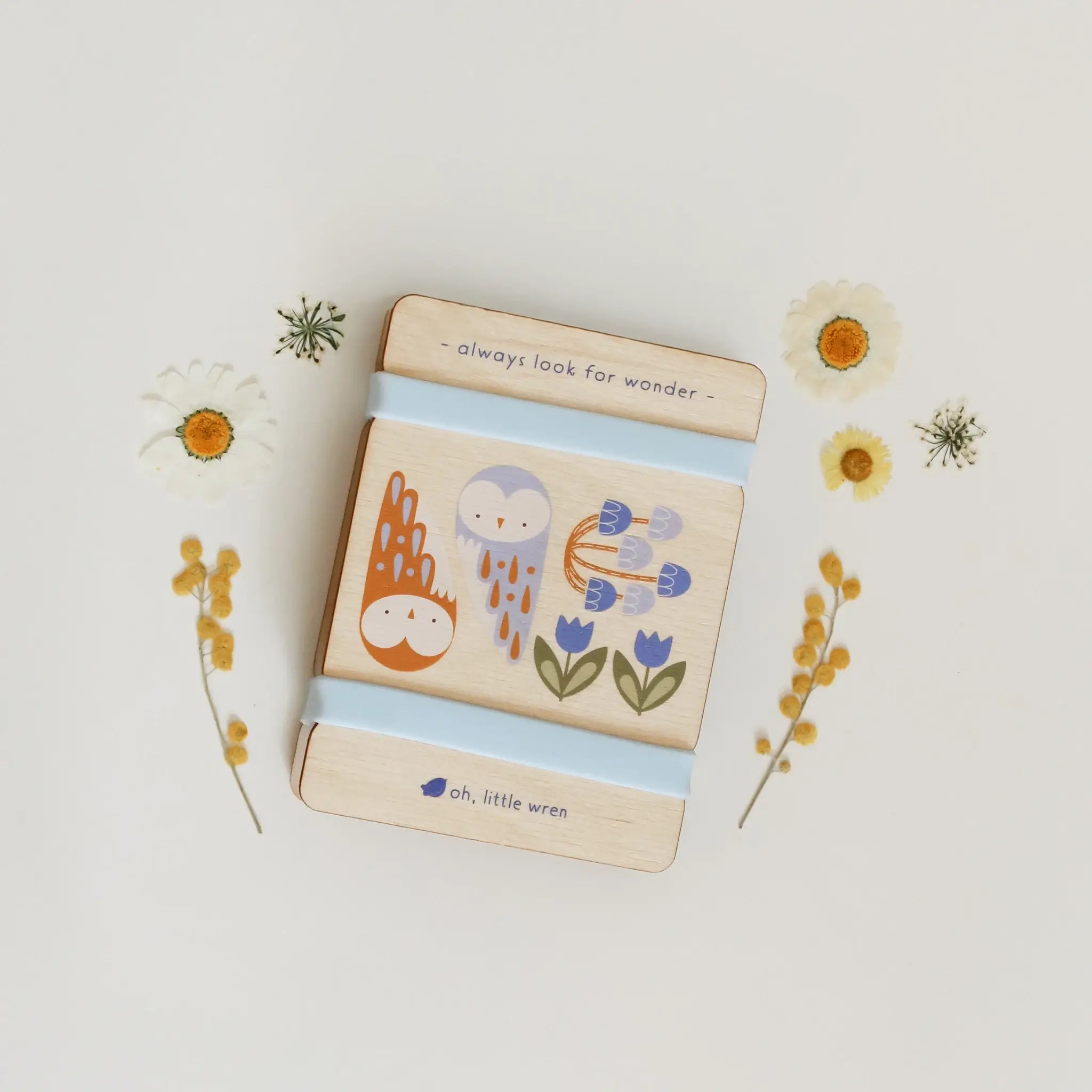 Little Nature Press - Mini Wooden Flower Press - Owl Design - Image 1