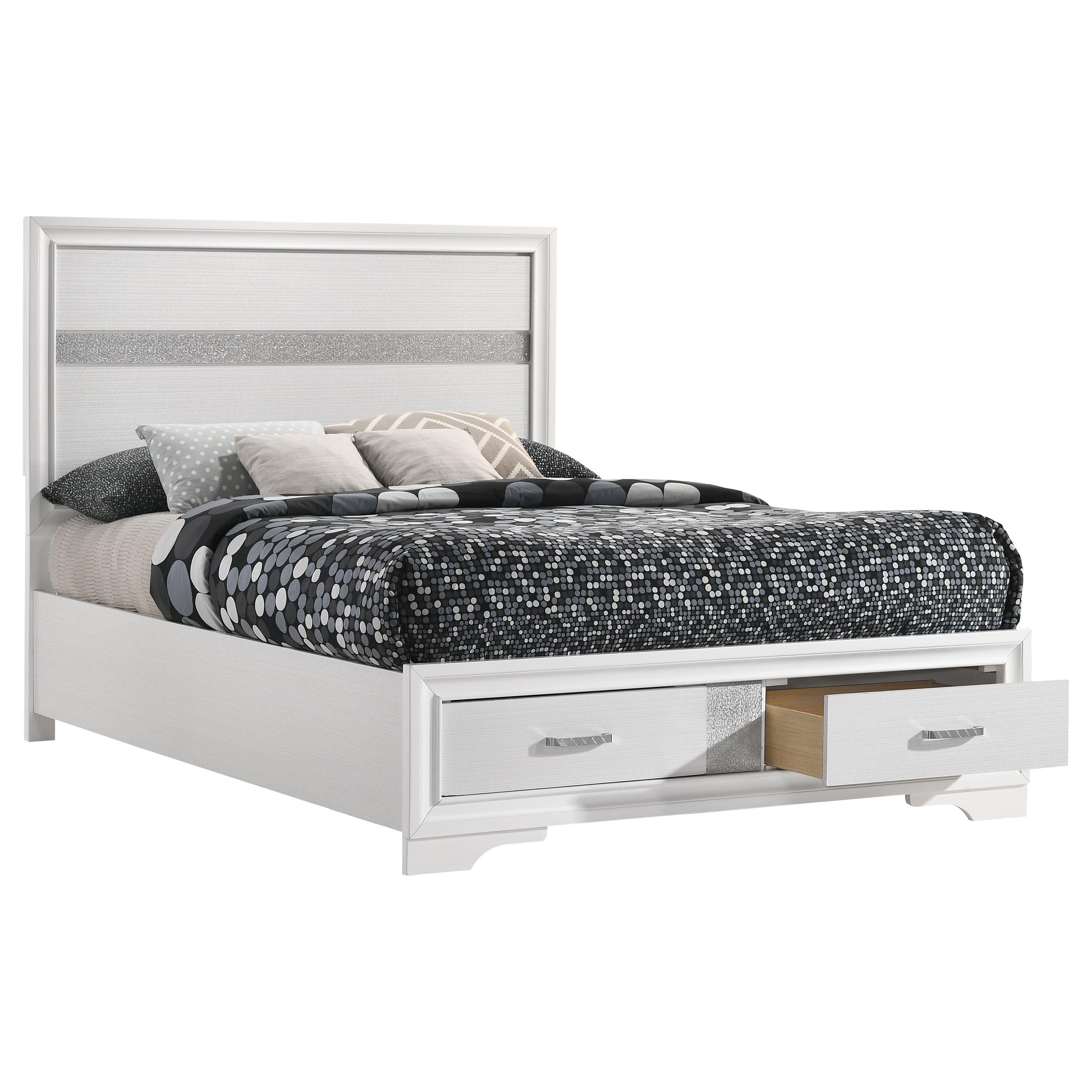 Coaster Furniture Miranda 205111F 51-inch Wood Full Storage Panel Bed - White - Image 2