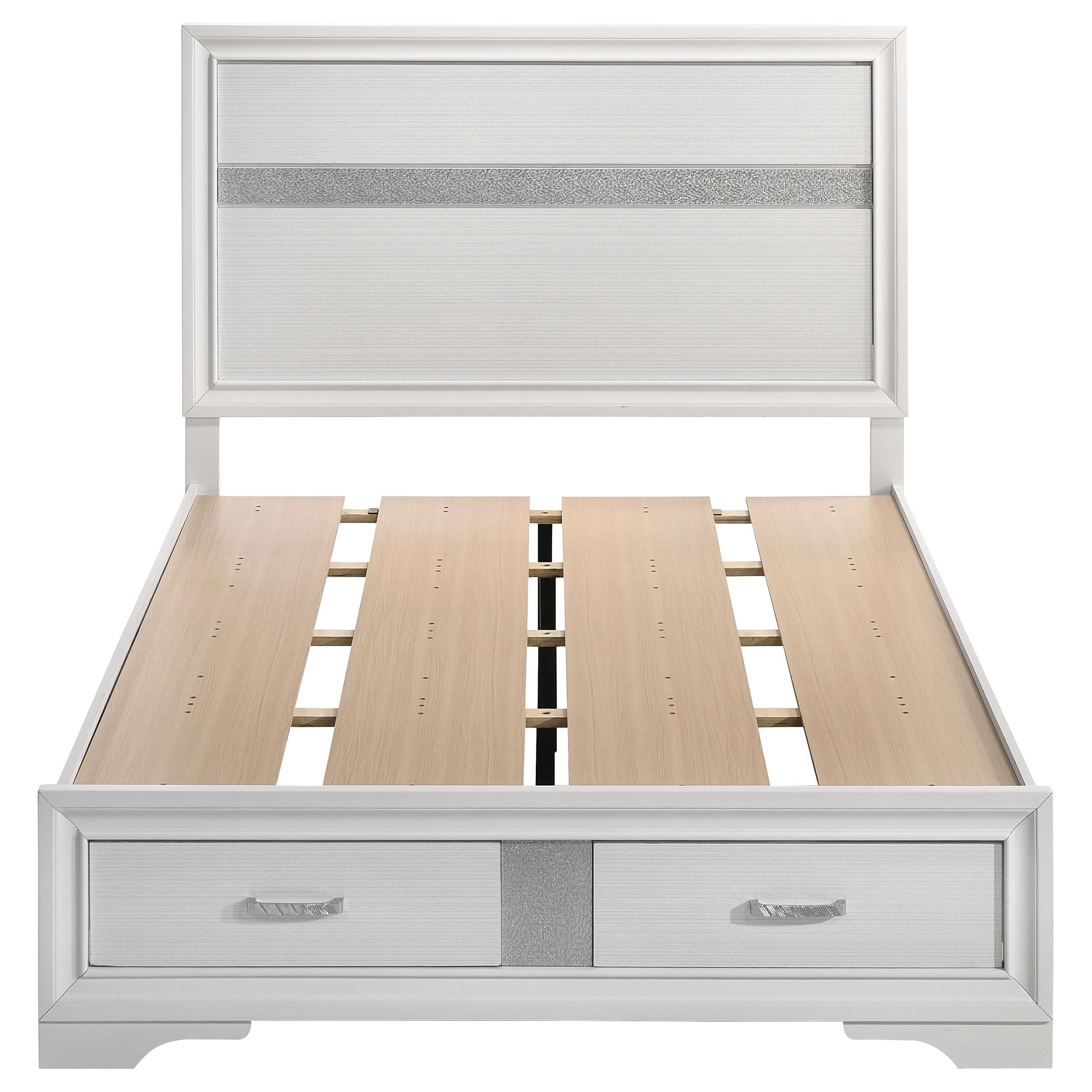 Coaster Furniture Miranda 205111F 51-inch Wood Full Storage Panel Bed - White - Image 3