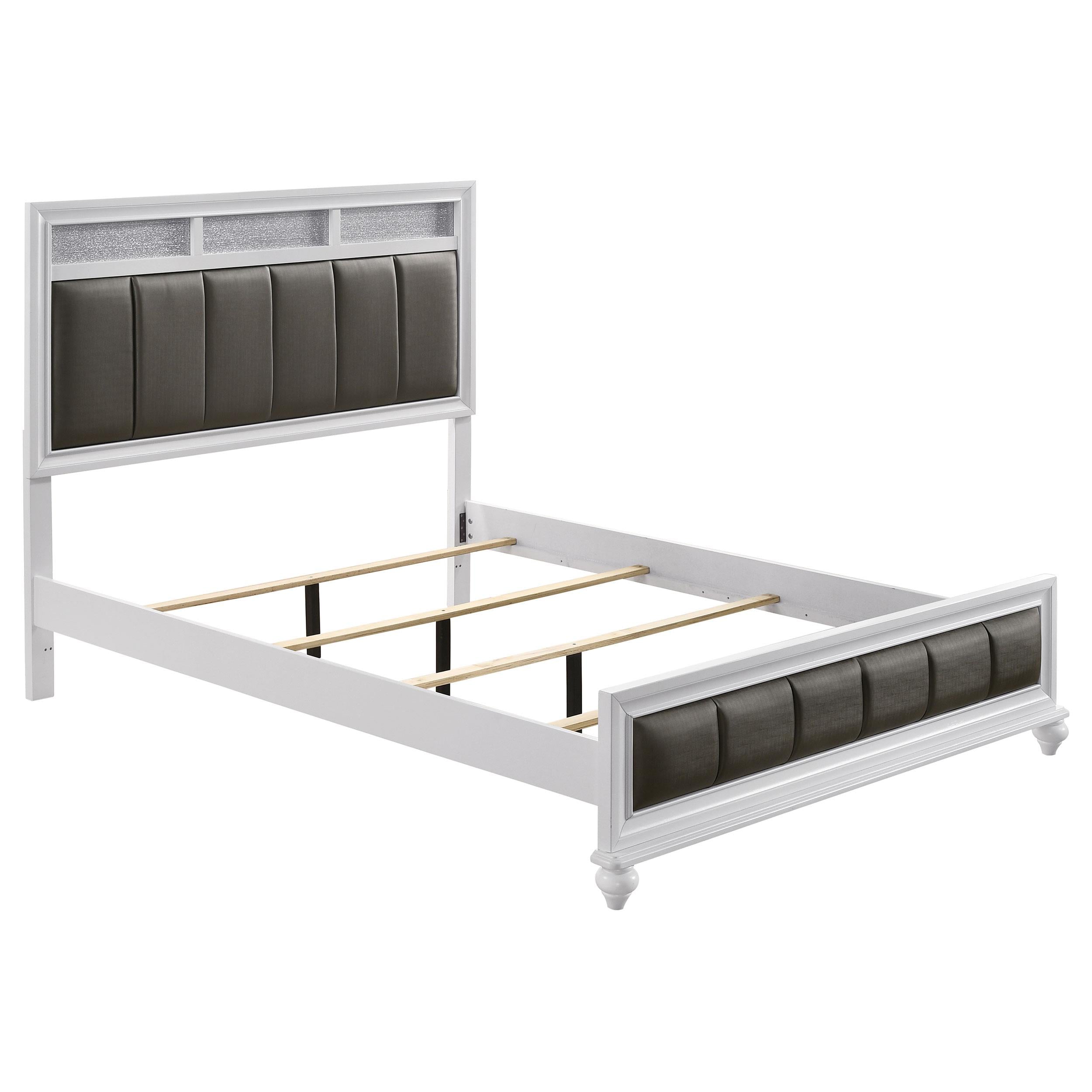 Coaster Furniture Barzini 205891Q Wood Queen Panel Bed - White - Image 1