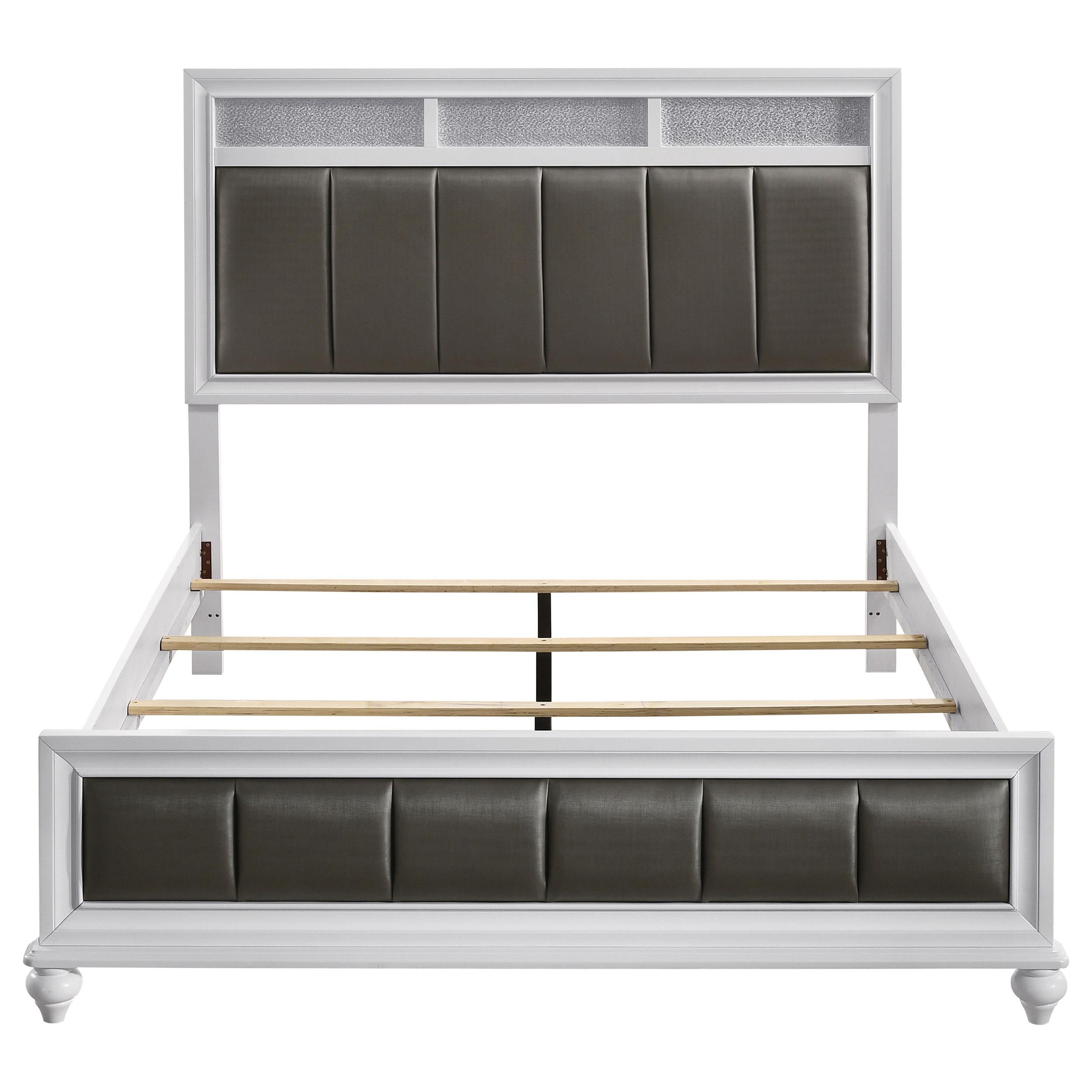 Coaster Furniture Barzini 205891Q Wood Queen Panel Bed - White - Image 3