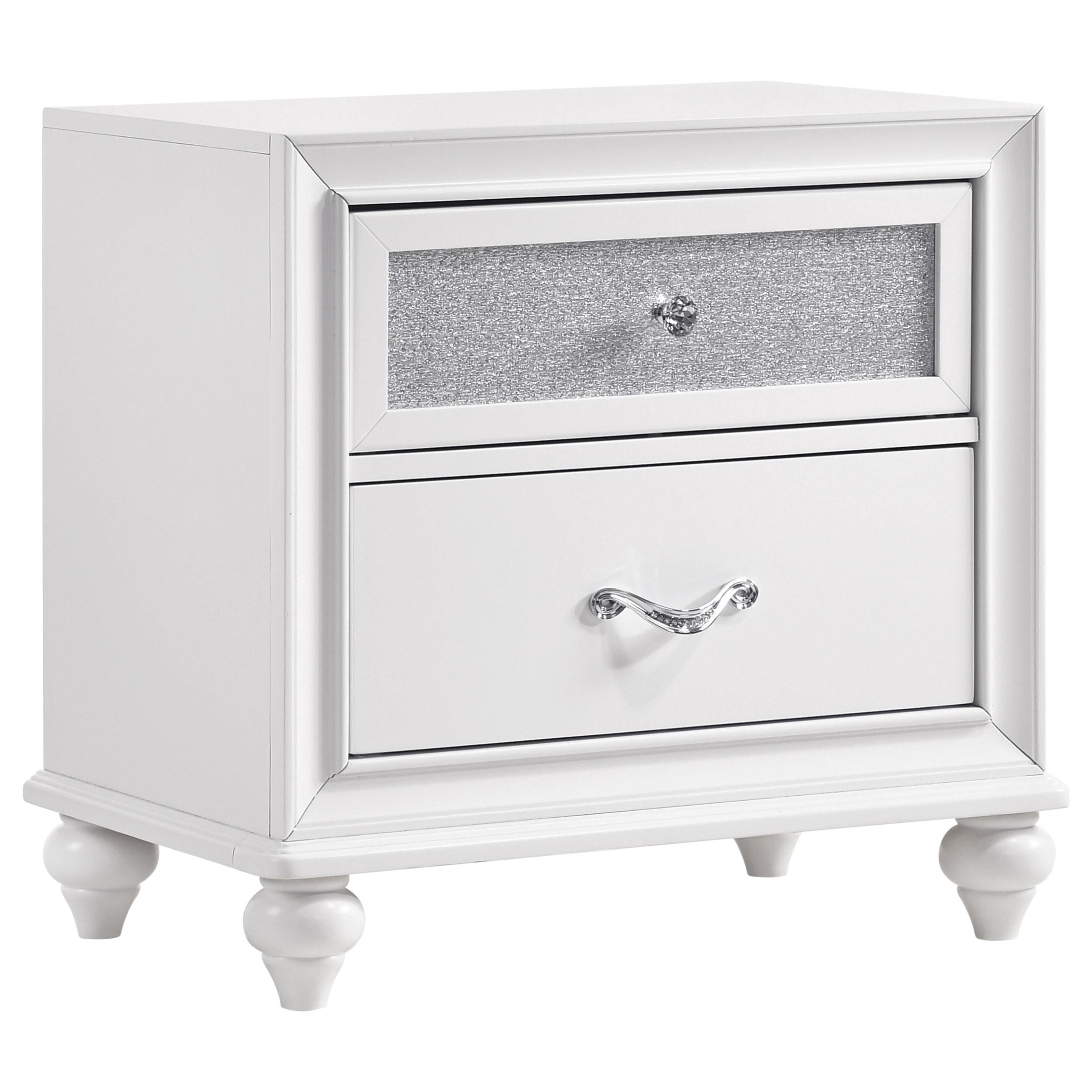Coaster Furniture Barzini 205892 2-Drawer Nightstand – White
