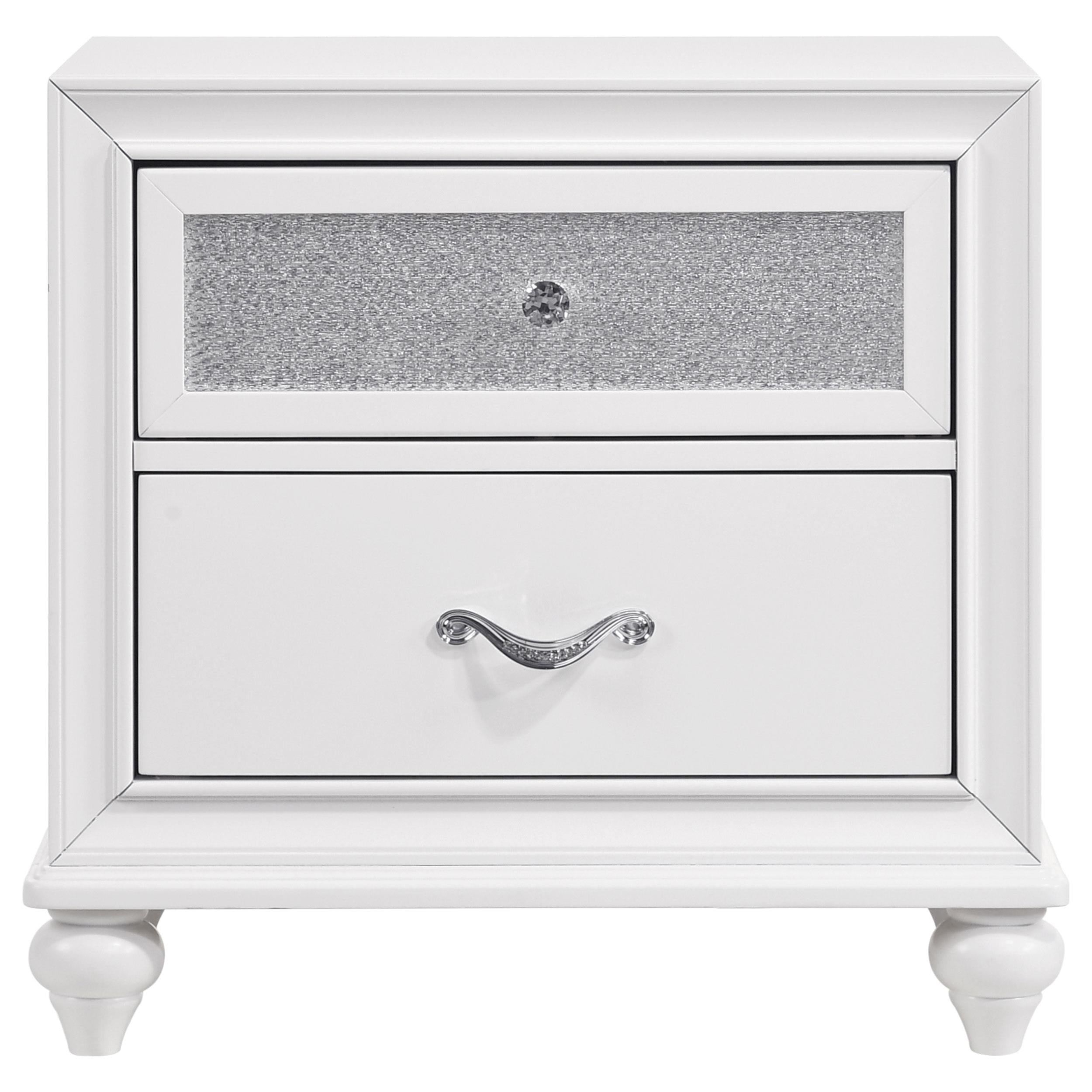Coaster Furniture Barzini 205892 2-Drawer Nightstand - White - Image 2