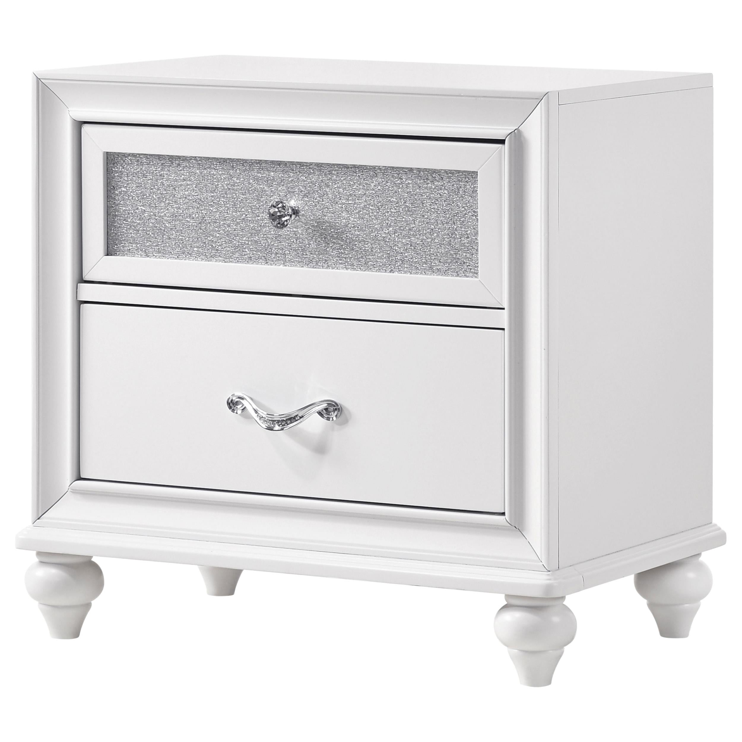 Coaster Furniture Barzini 205892 2-Drawer Nightstand - White - Image 3