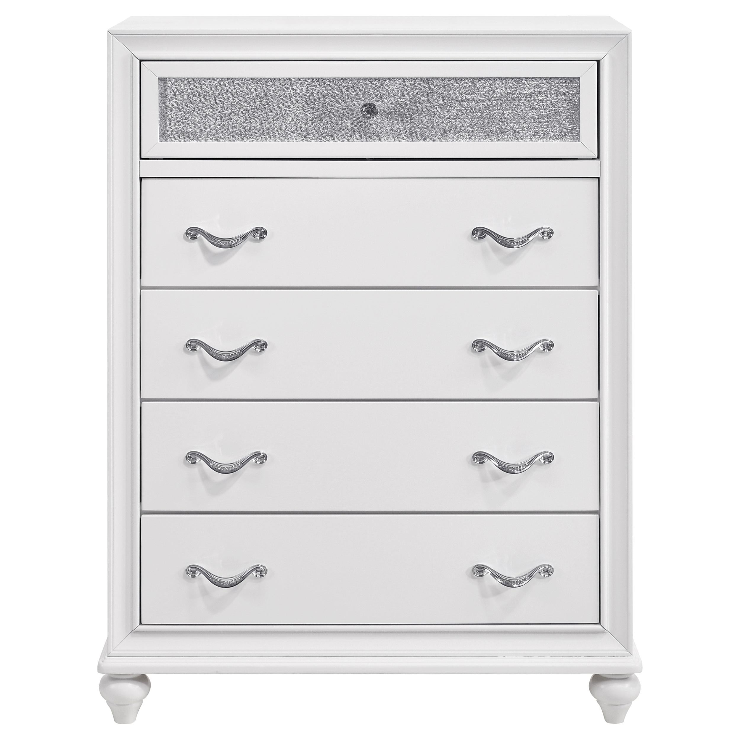 Coaster Furniture Barzini 205895 5-Drawer Bedroom Chest - White - Image 2