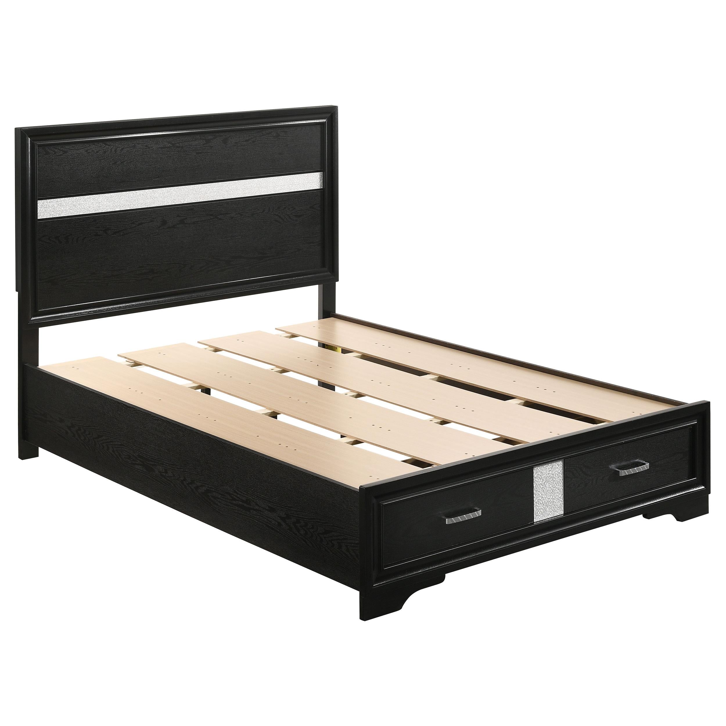 Coaster Furniture Miranda 206361F 51-inch Wood Full Storage Panel Bed - Black - Image 1